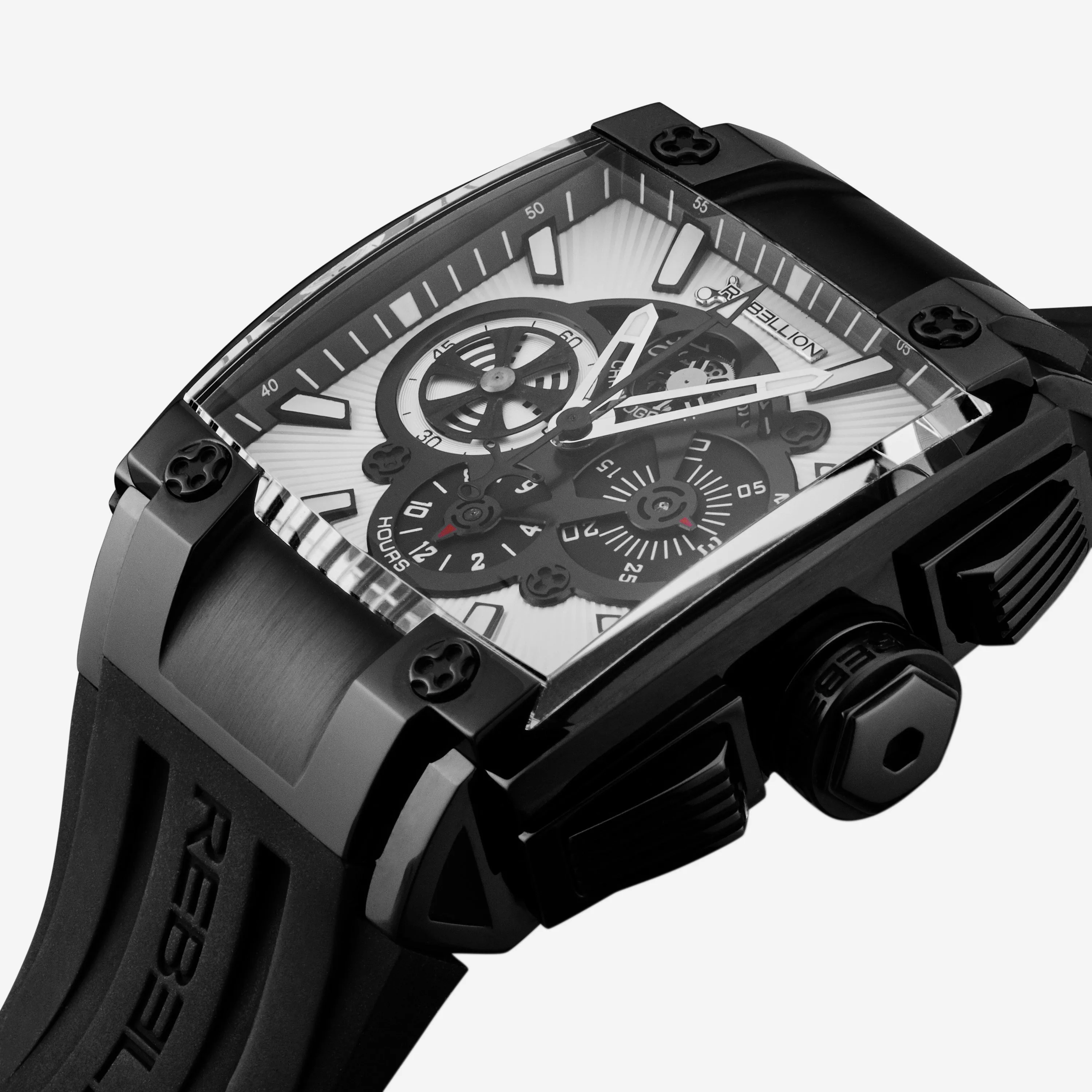 Rebellion RE1 Chronograph Stainless Steel Automatic Men's Watch RBRE1CH.SB.WH