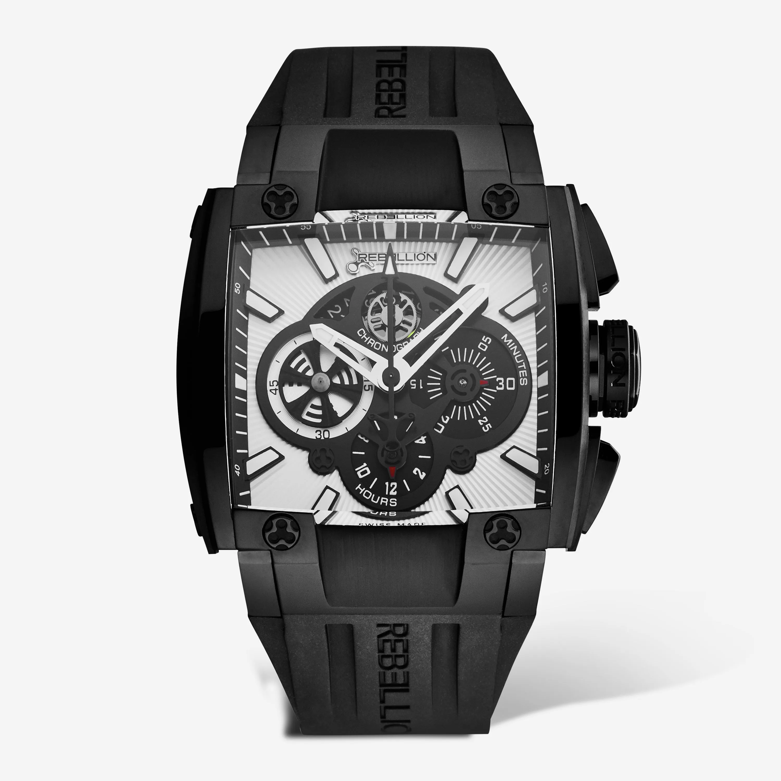 Rebellion RE1 Chronograph Stainless Steel Automatic Men's Watch RBRE1CH.SB.WH