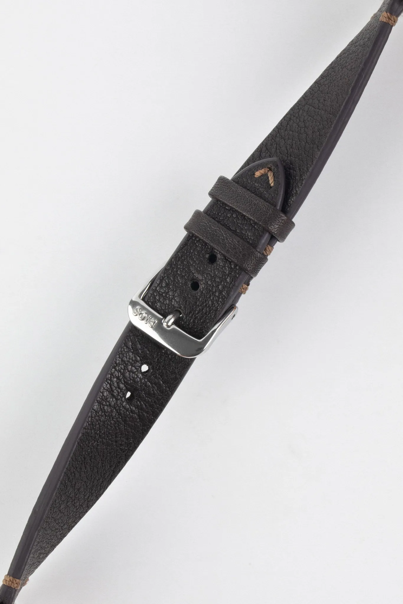 RIOS1931 MITTENWALD Retro Organic Leather Watch Strap in MOCHA