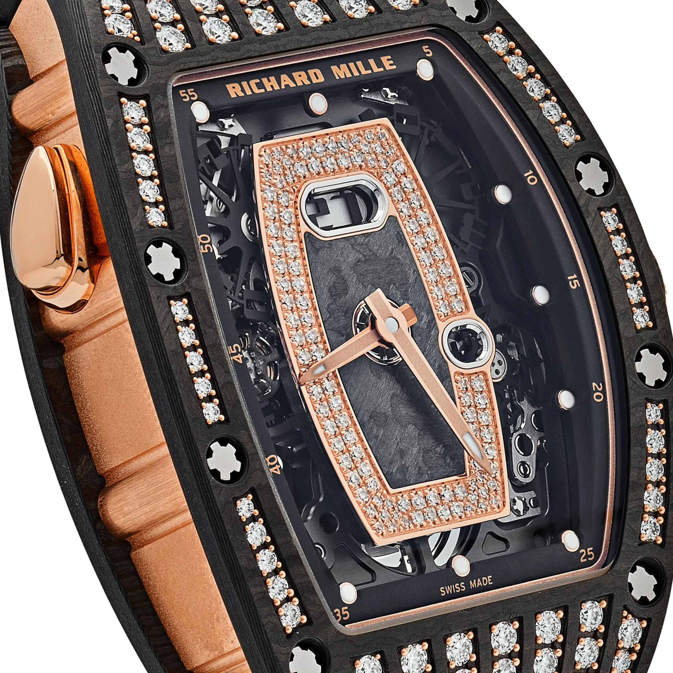 RM-Luxury-Watches LF 037 Rose Gold Carbon TPT Diamond Set