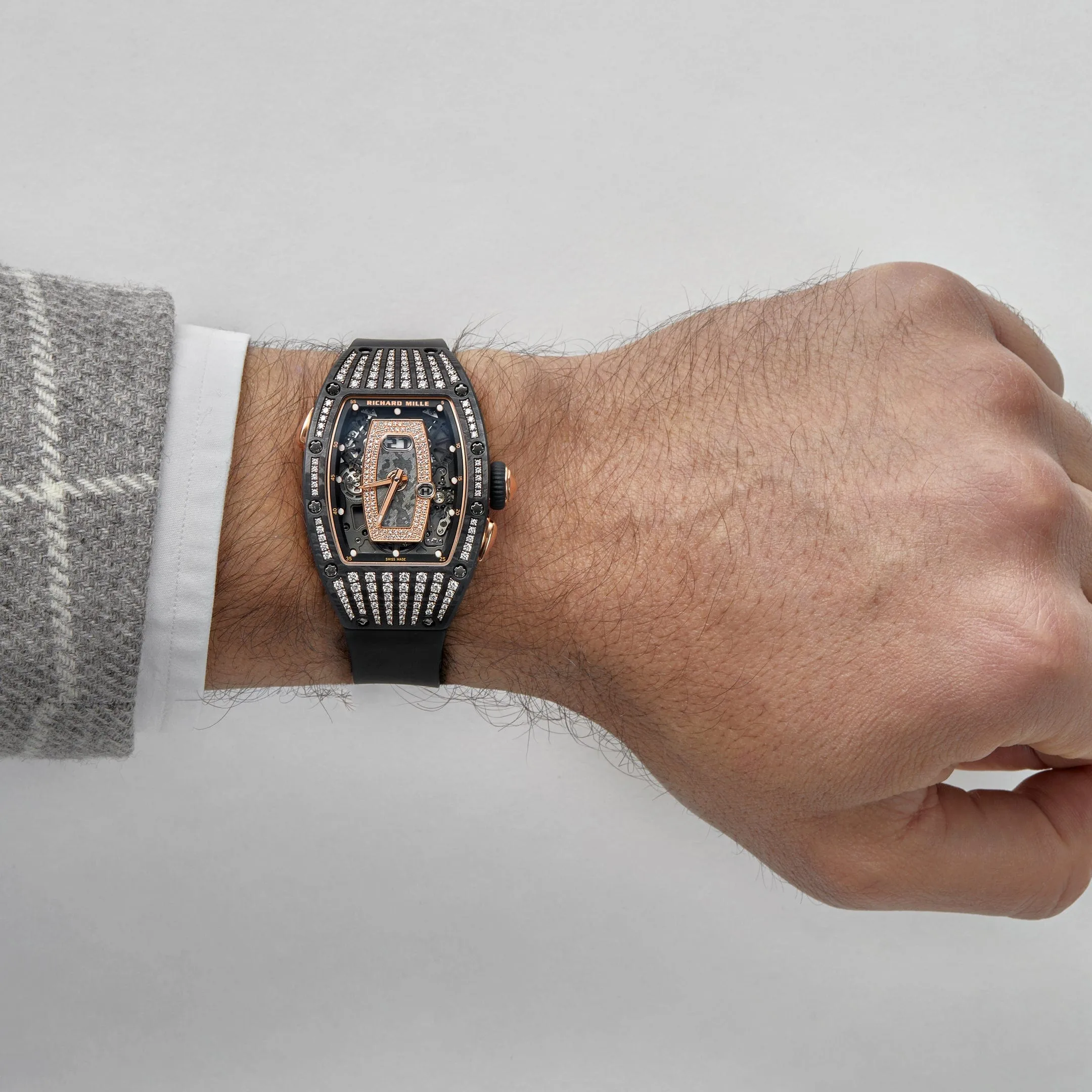 RM-Luxury-Watches LF 037 Rose Gold Carbon TPT Diamond Set