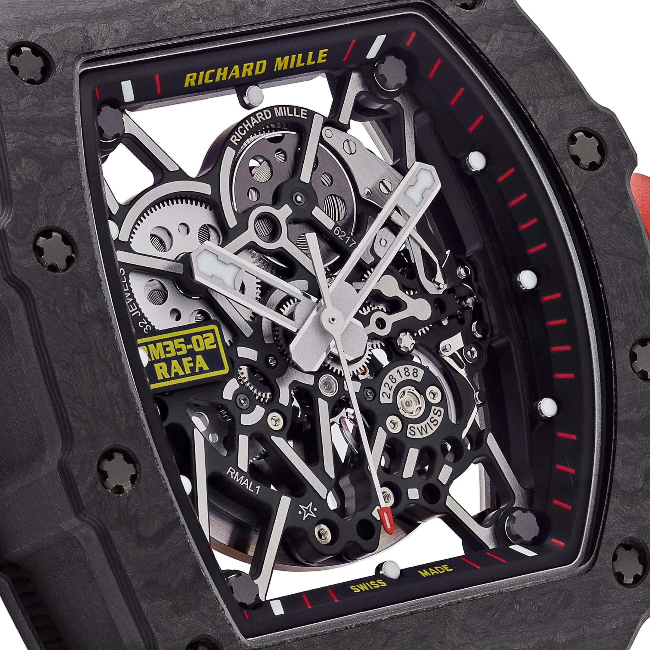 RM-Luxury-Watches LF 35-02 Carbon TPT Red Strap