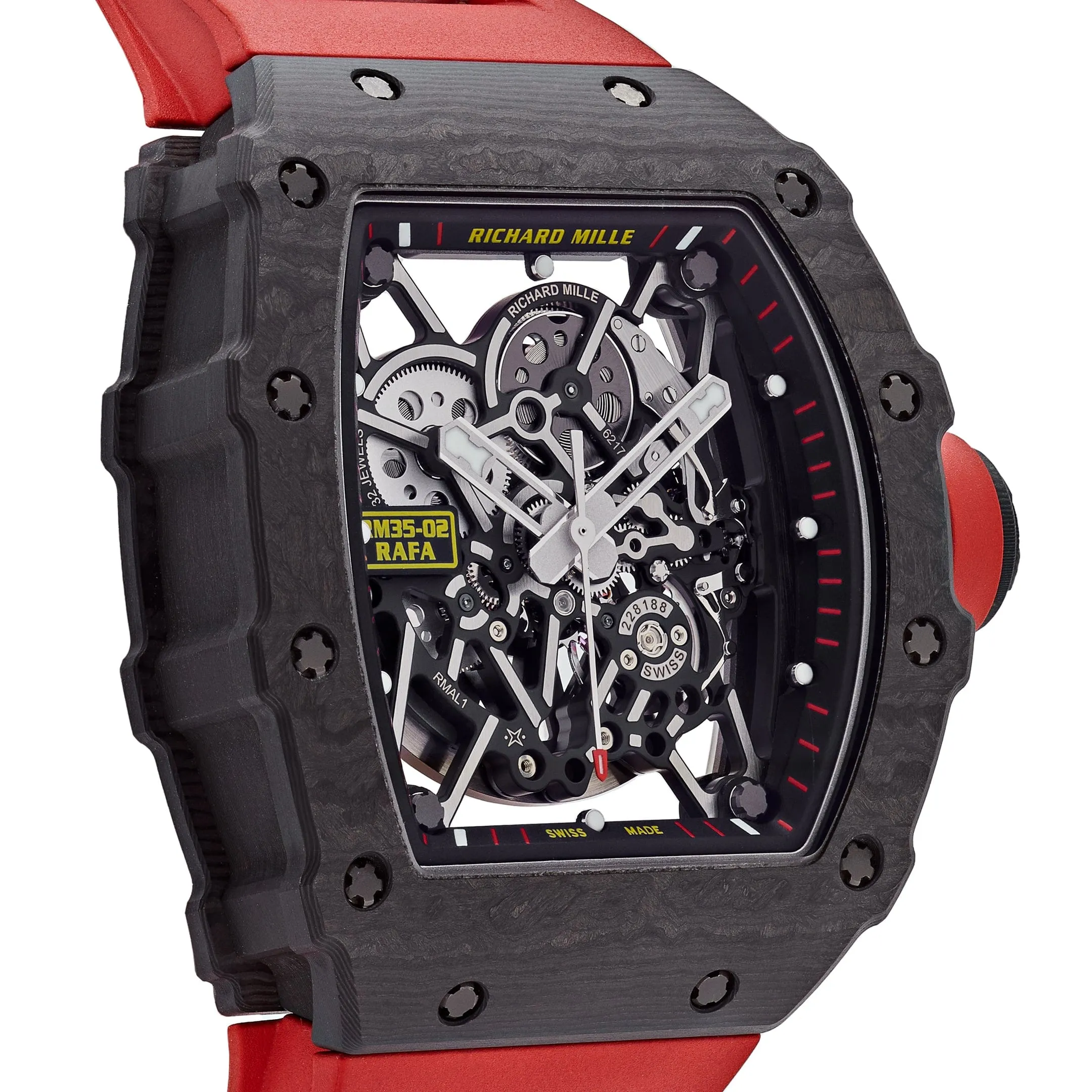 RM-Luxury-Watches LF 35-02 Carbon TPT Red Strap