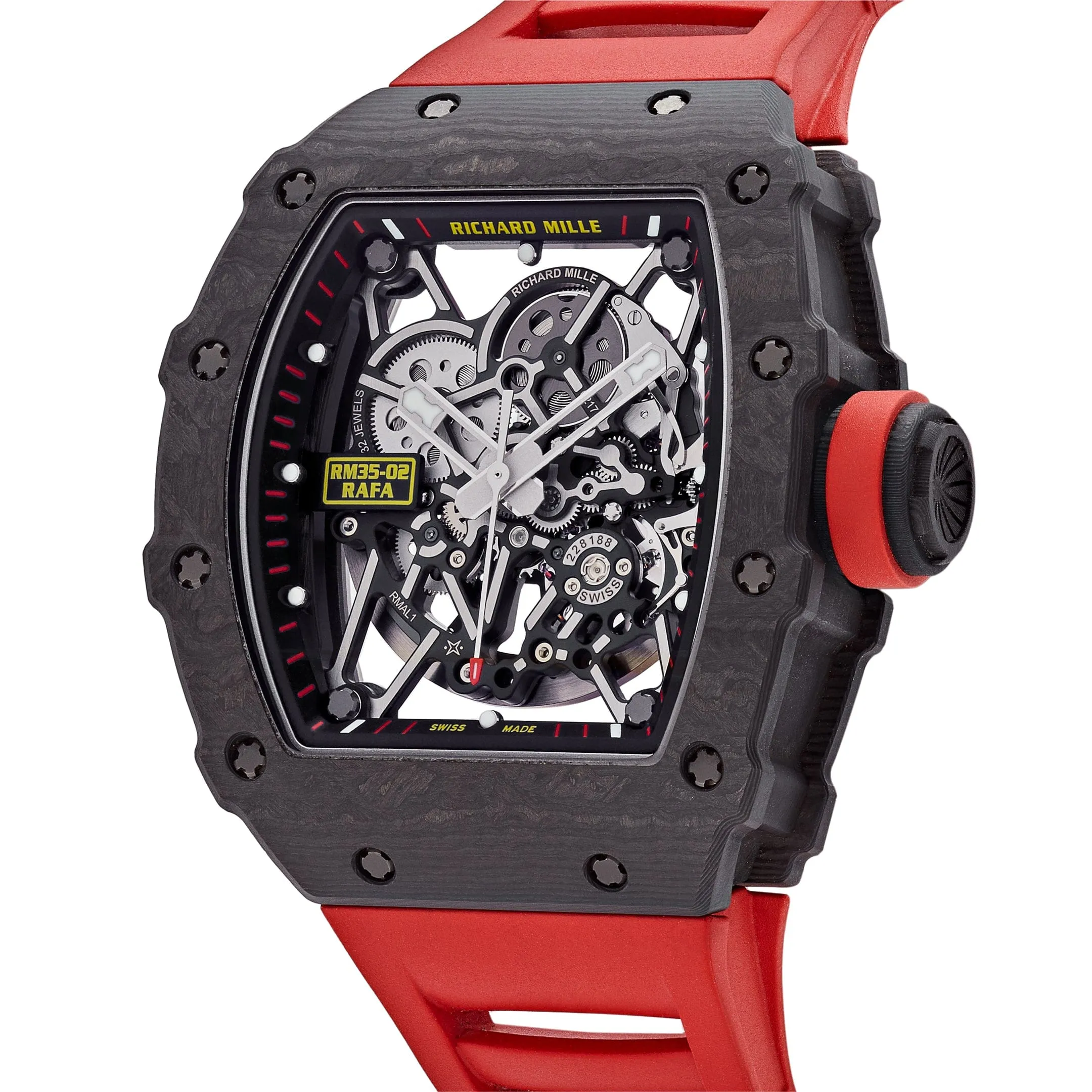 RM-Luxury-Watches LF 35-02 Carbon TPT Red Strap