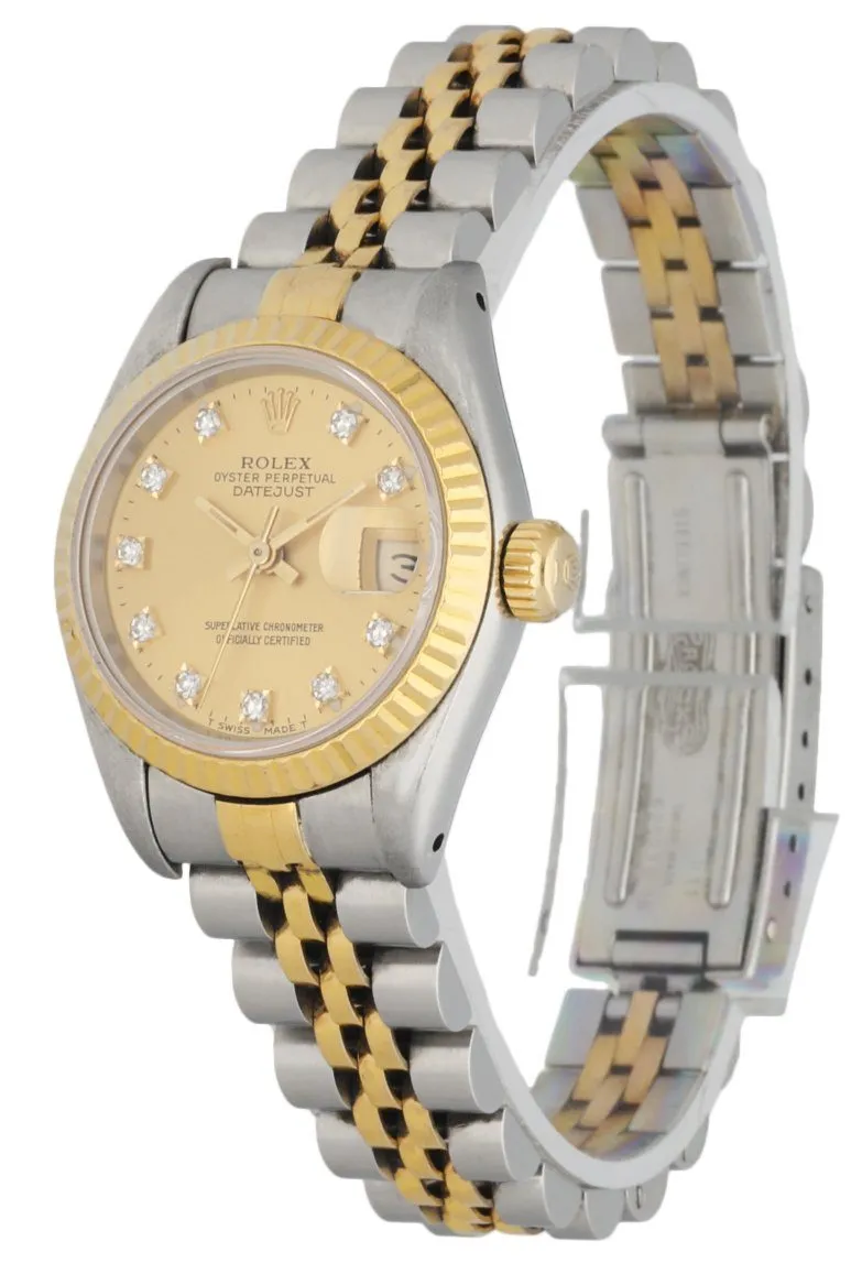 Rolex 69173 Stainless Steel & 18K Yellow Gold Diamond Dial Ladies Watch