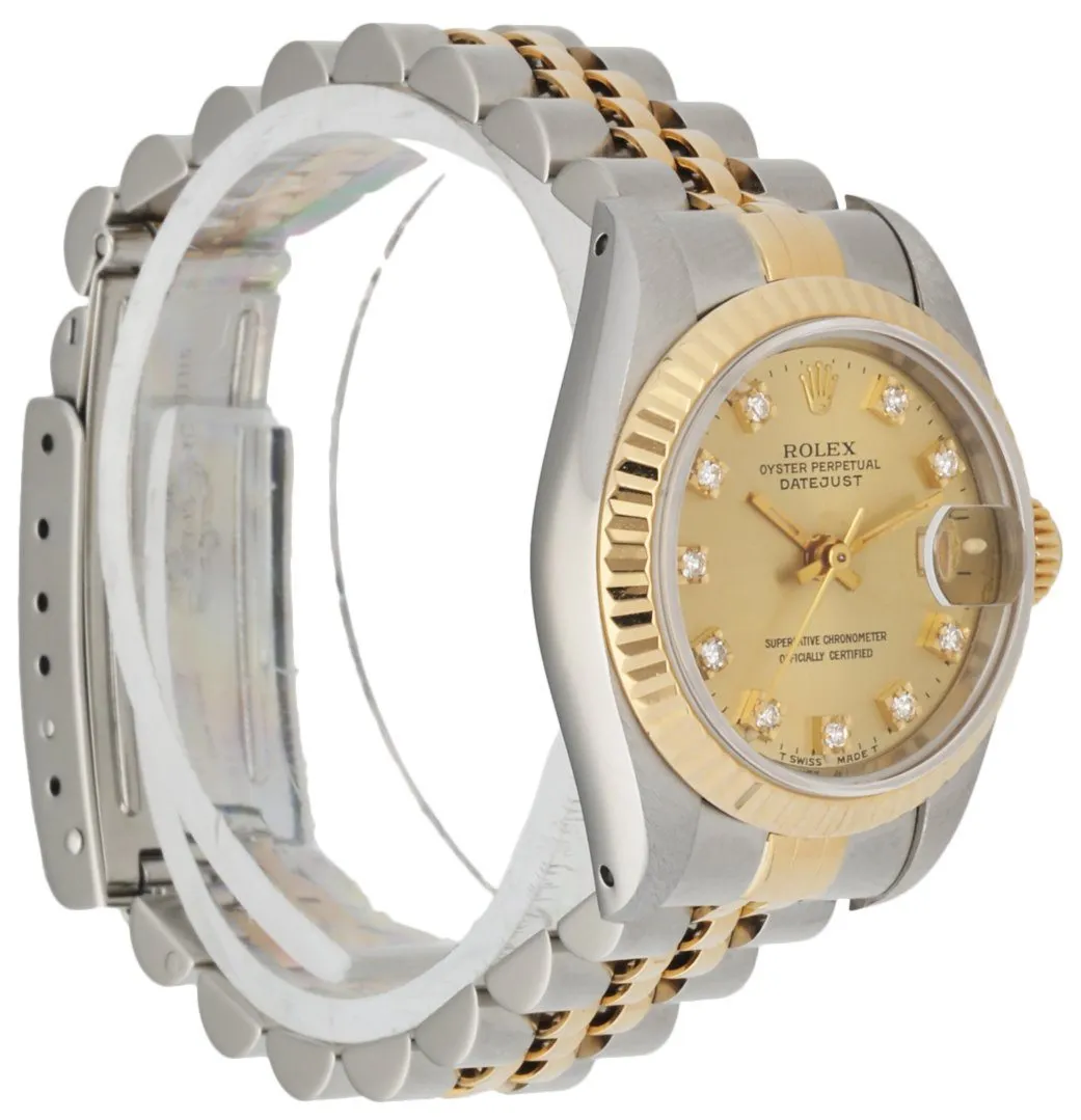 Rolex 69173 Stainless Steel & 18K Yellow Gold Diamond Dial Ladies Watch