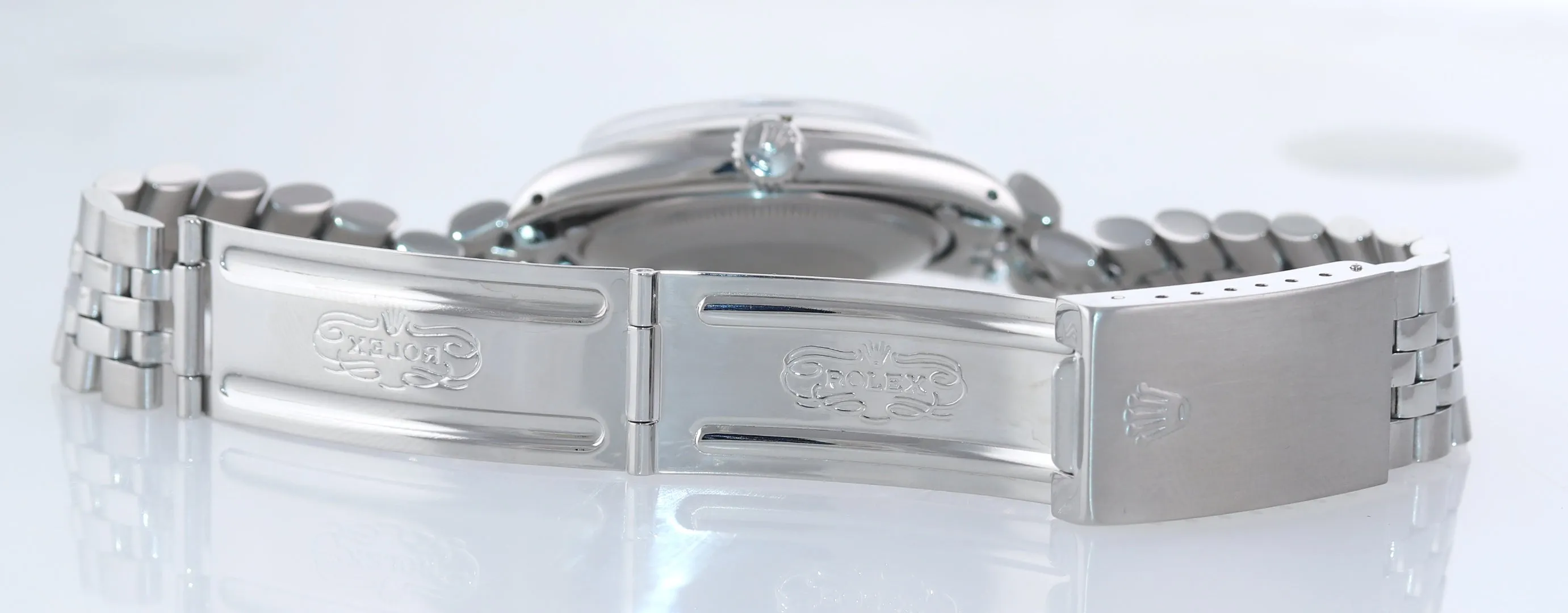 Rolex Black Stick Dial 34mm Steel Bezel 1500 Date Watch Box