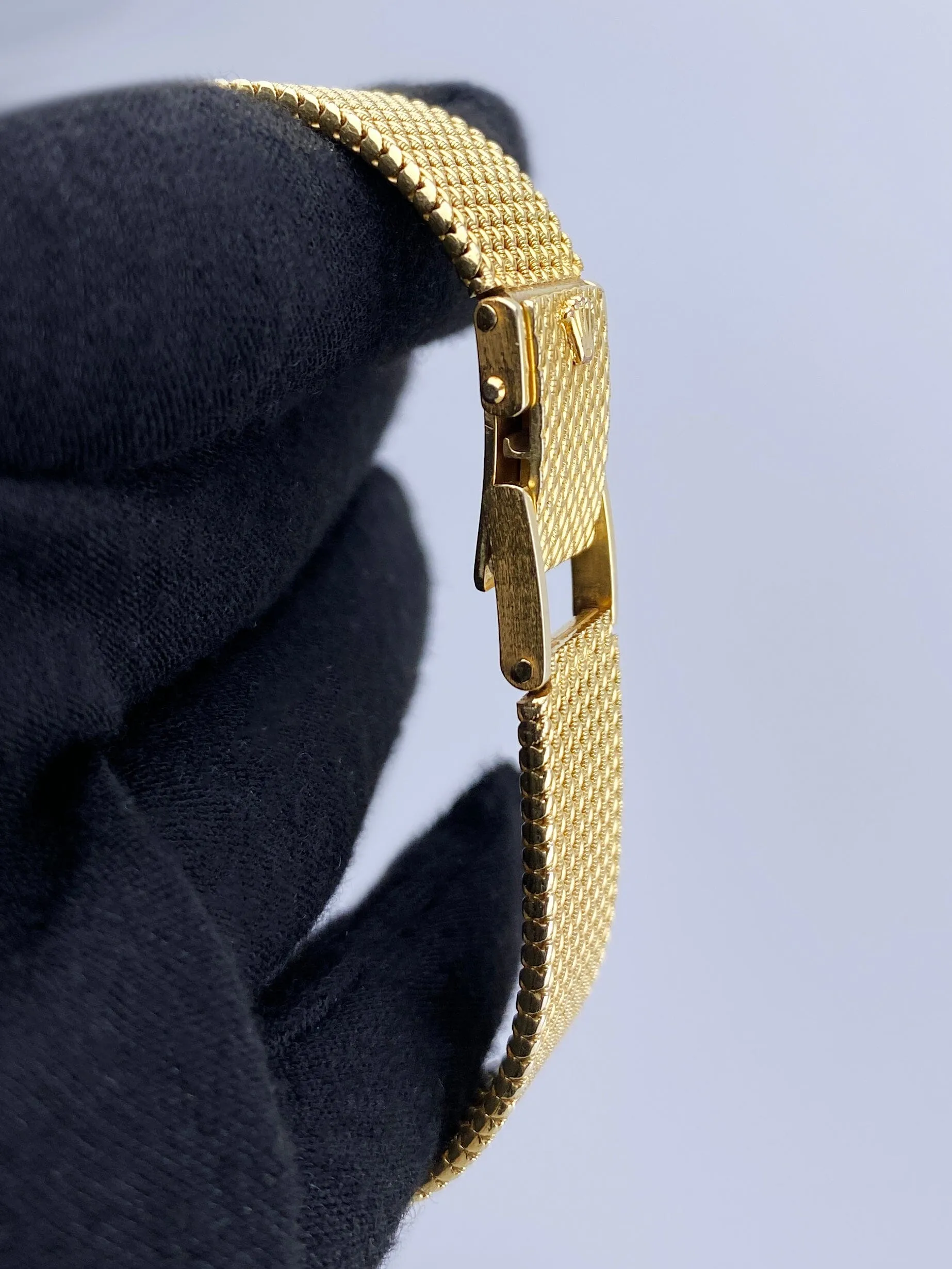 Rolex Cellini Blue Dial 18K Yellow Gold Ladies Watch