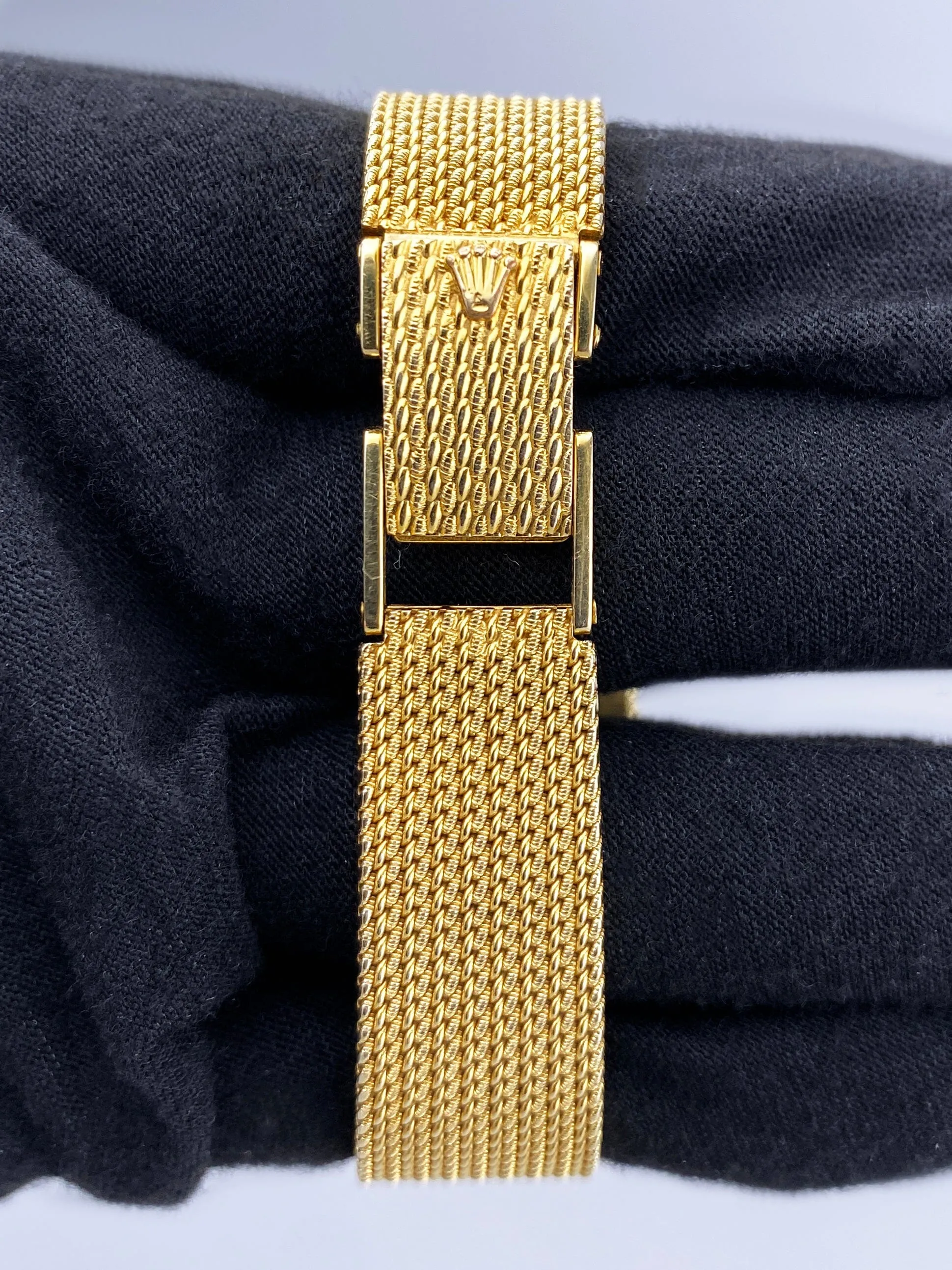 Rolex Cellini Blue Dial 18K Yellow Gold Ladies Watch