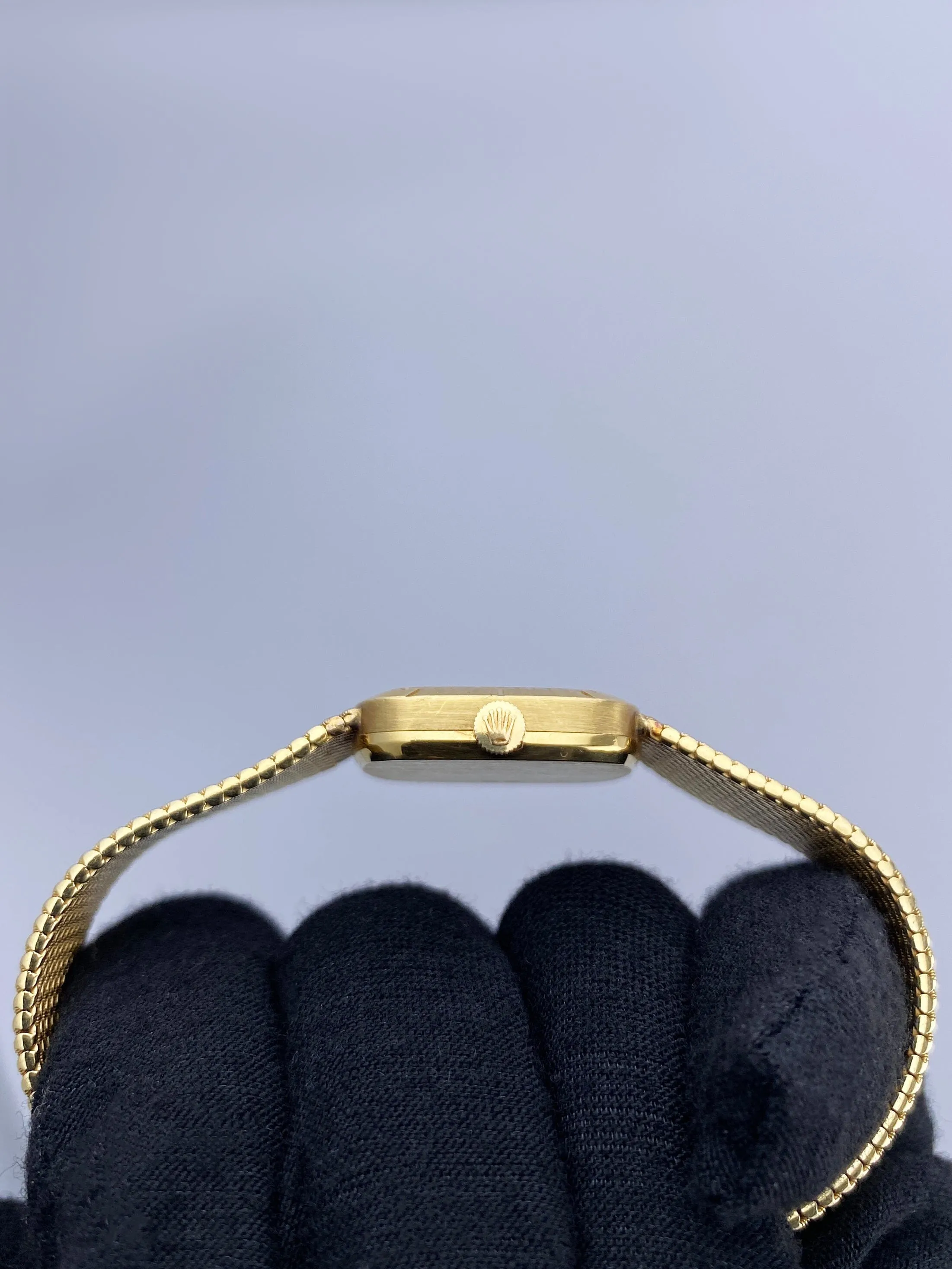 Rolex Cellini Blue Dial 18K Yellow Gold Ladies Watch