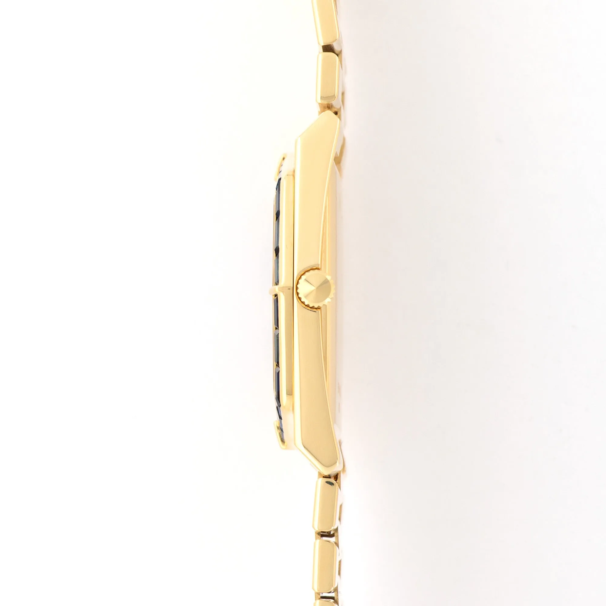 Rolex Cellini Yellow Gold with Sapphire Bezen and Diamond Dial Ref. 5019/8