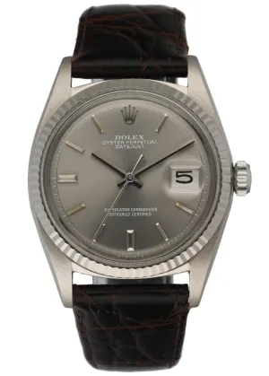 Rolex Datejust 1601 18K White Gold Vintage Men's Watch