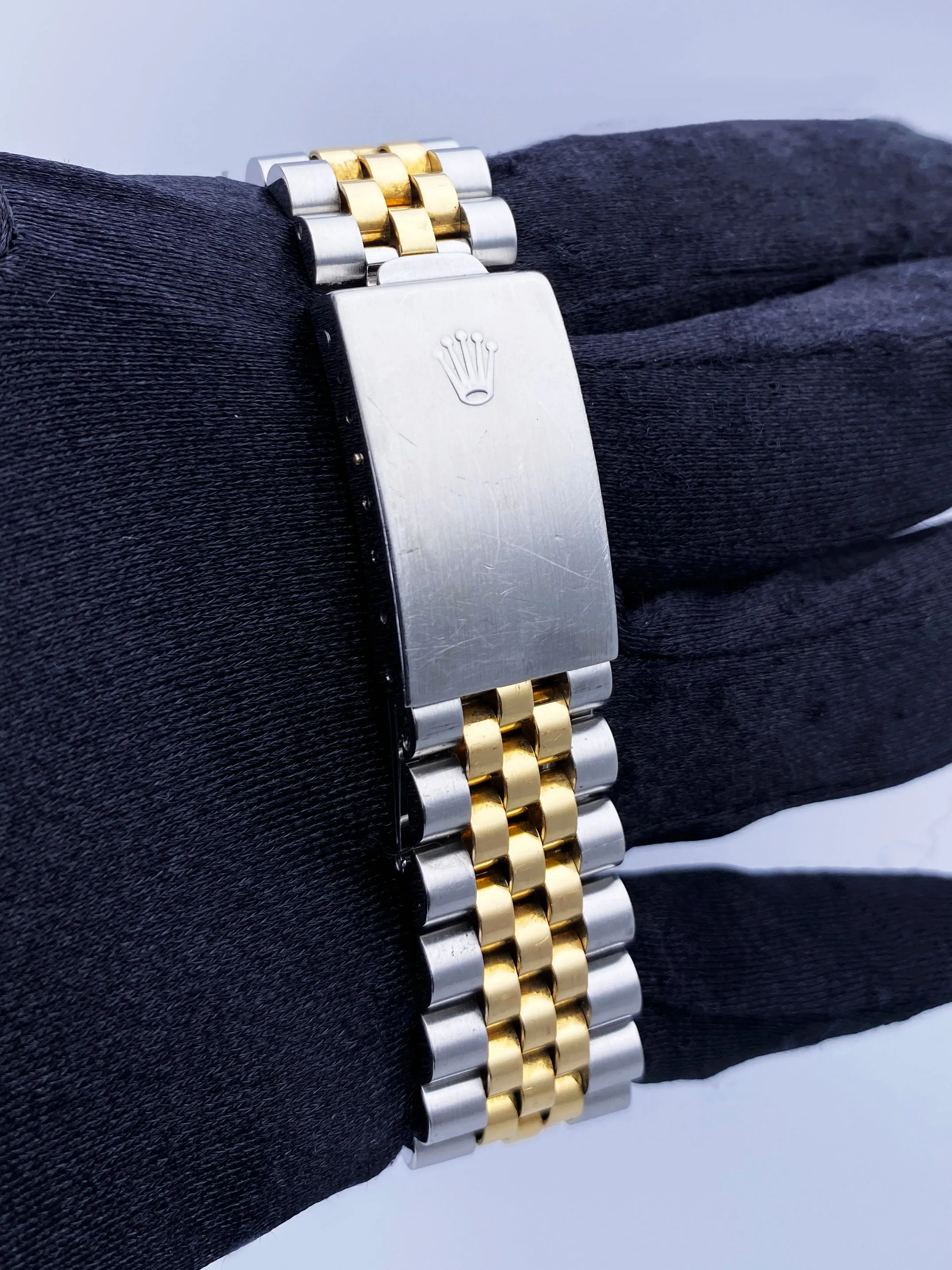 Rolex Datejust 16013 Black Dial Mens Watch Box Papers