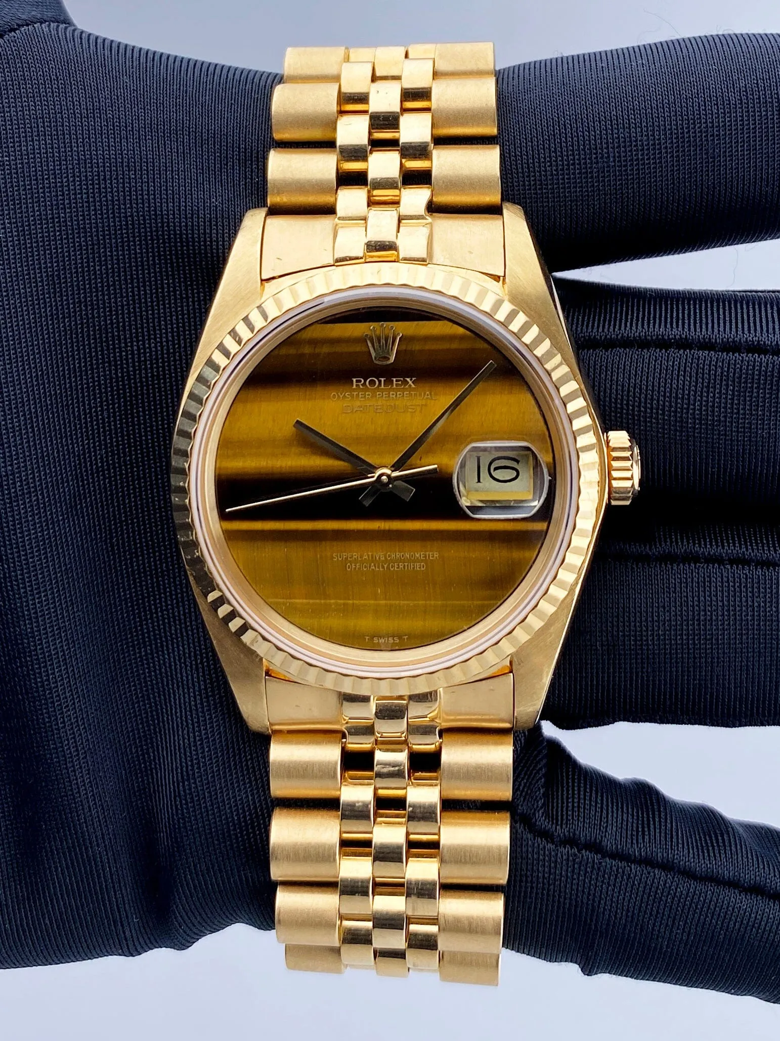 Rolex Datejust 16018 Tiger Eyes Dial Mens Watch