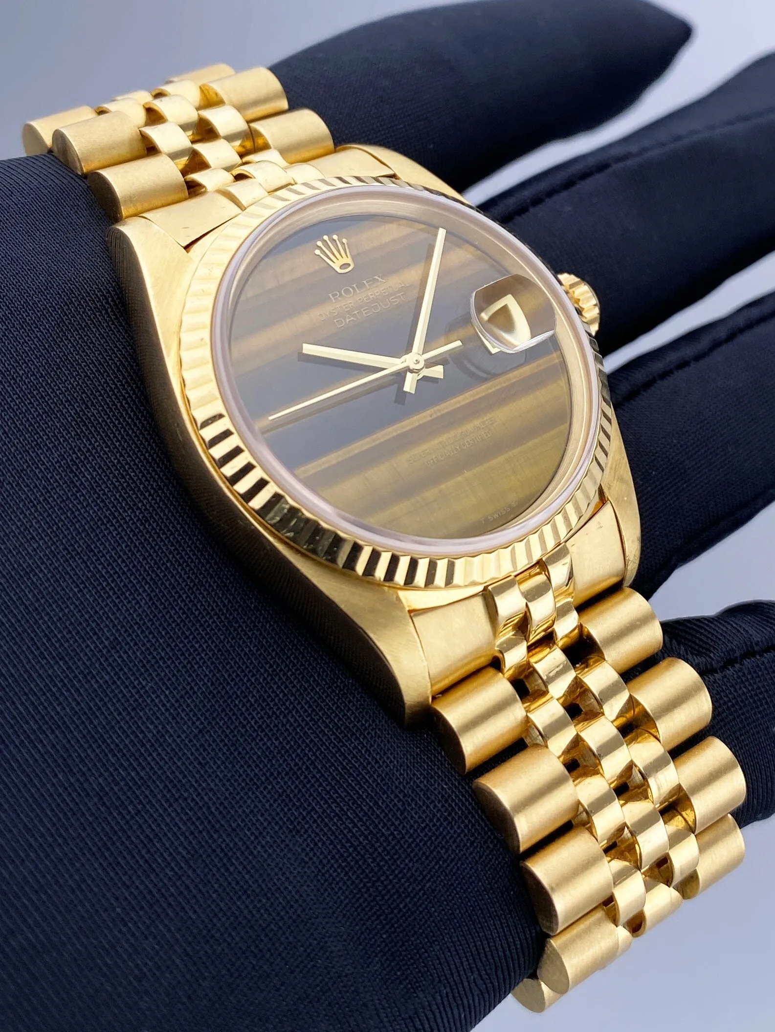 Rolex Datejust 16018 Tiger Eyes Dial Mens Watch