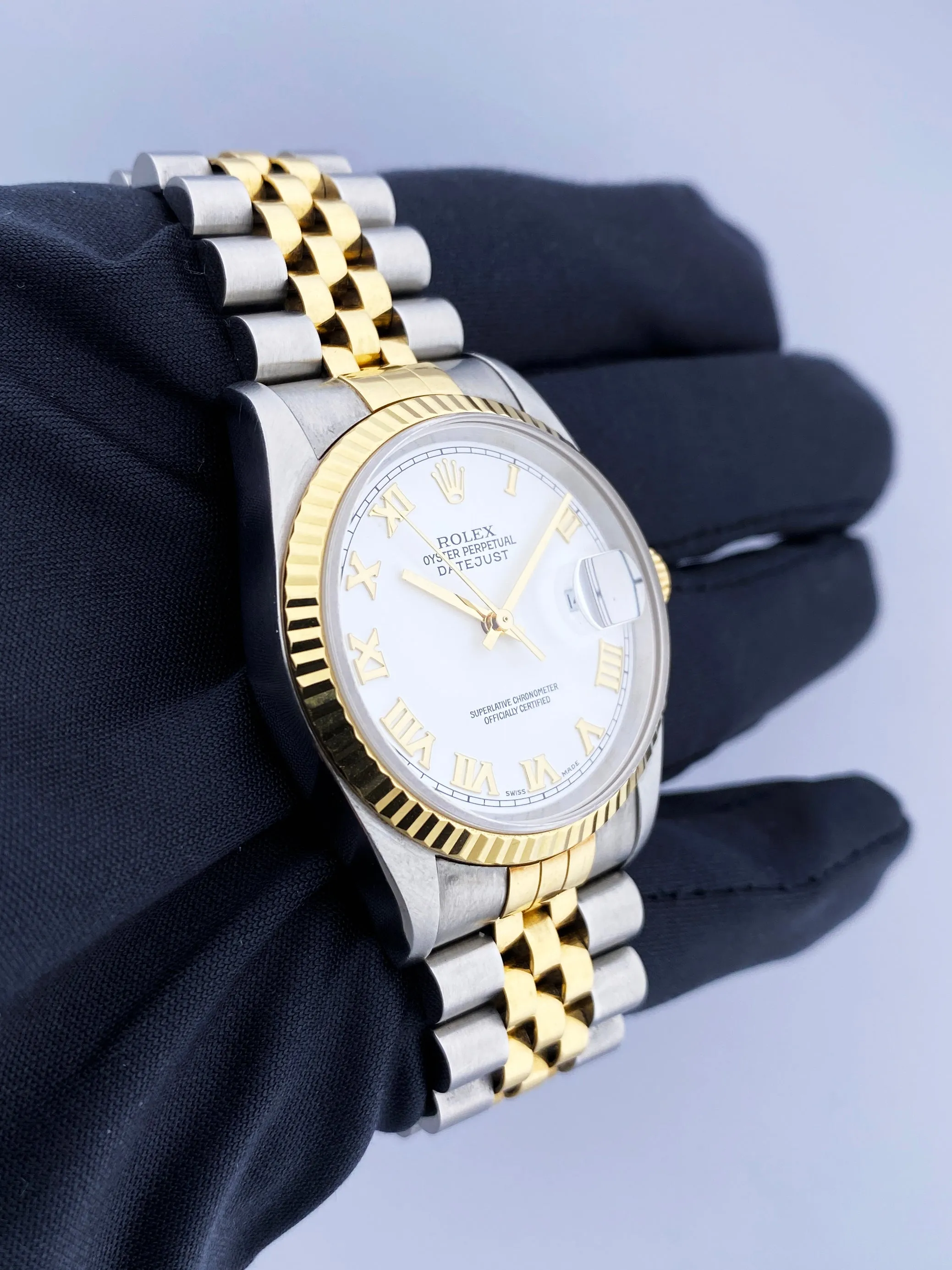 Rolex Datejust 16233 White Dial Men Watch