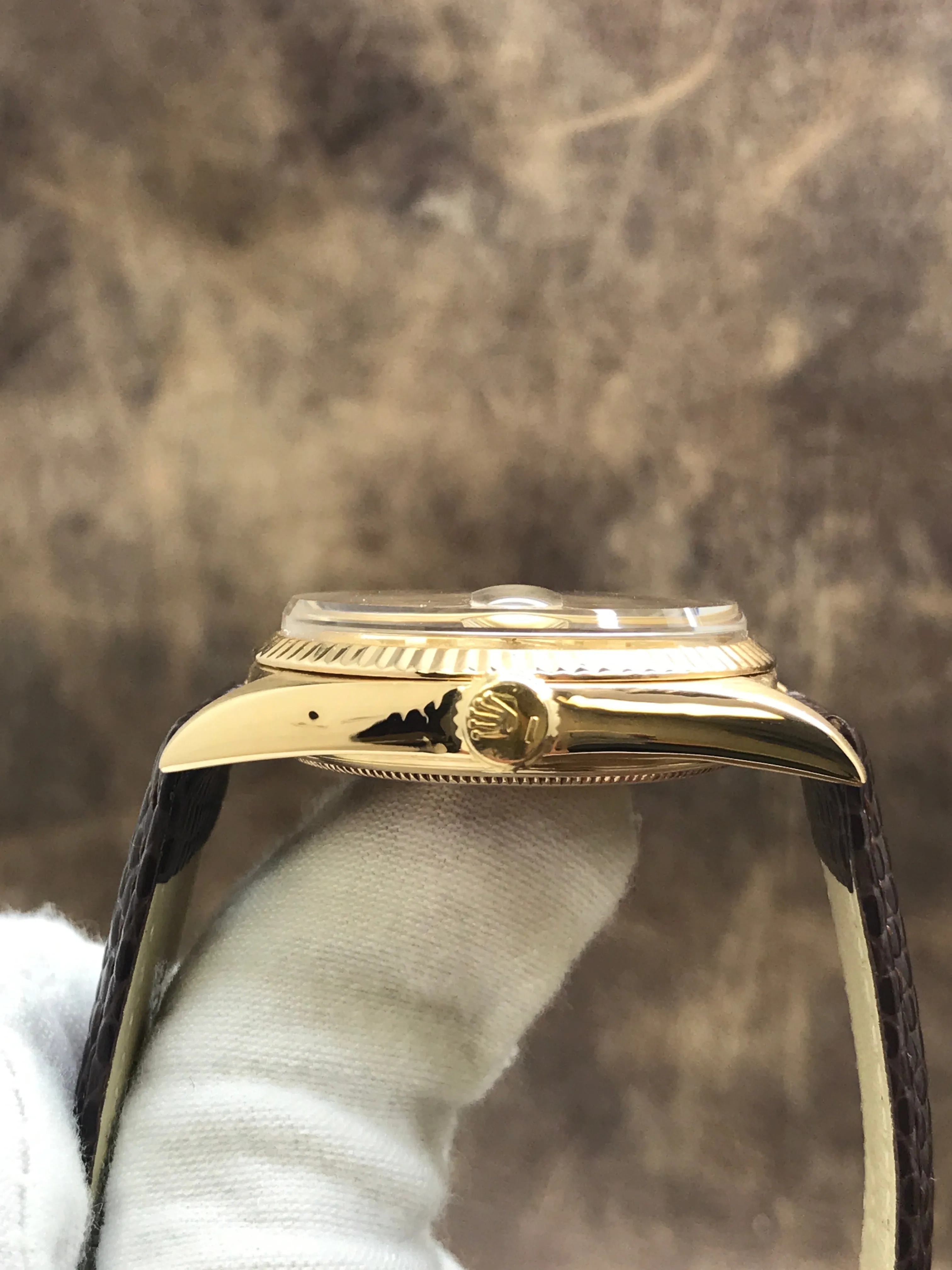 Rolex Datejust 36mm Vintage 1601 Gold Champagne Dial Automatic Watch