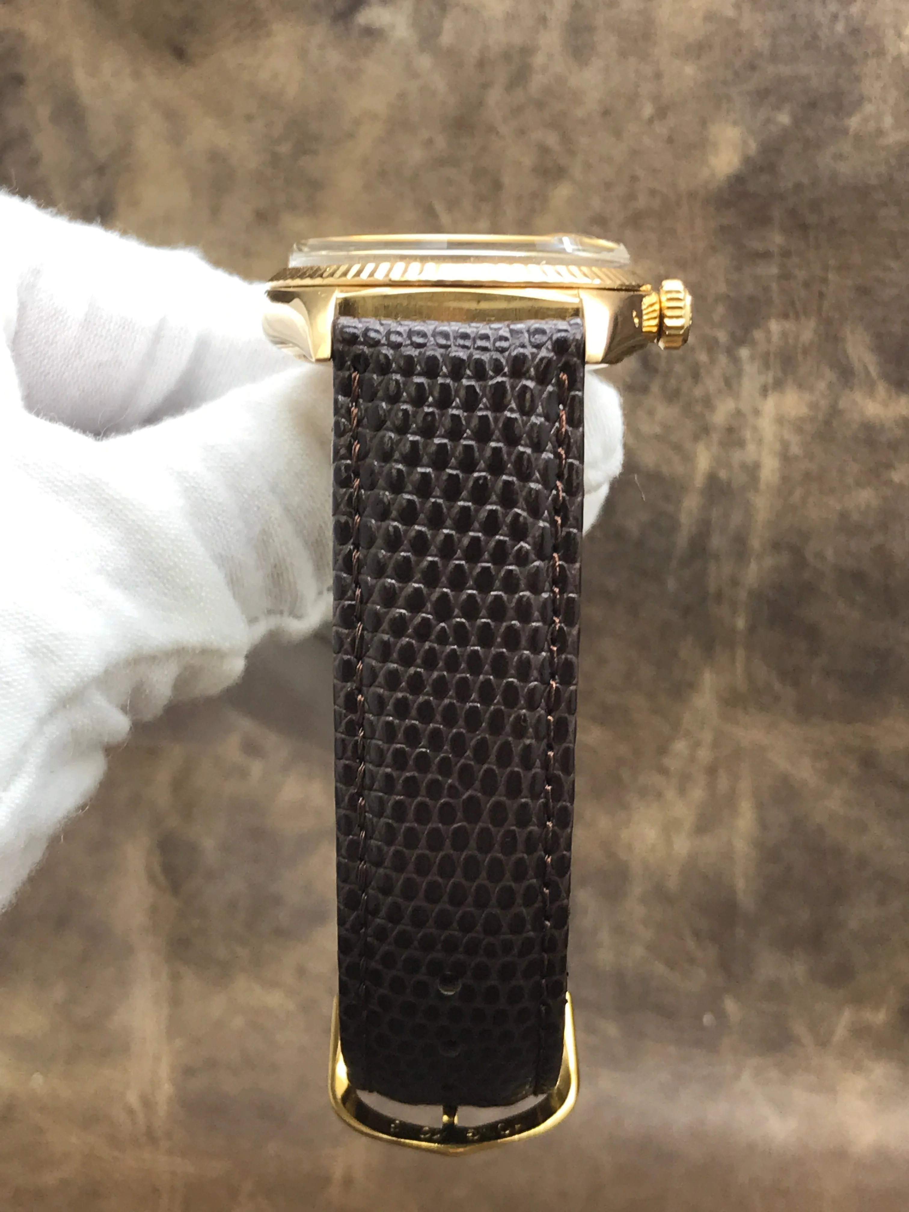 Rolex Datejust 36mm Vintage 1601 Gold Champagne Dial Automatic Watch