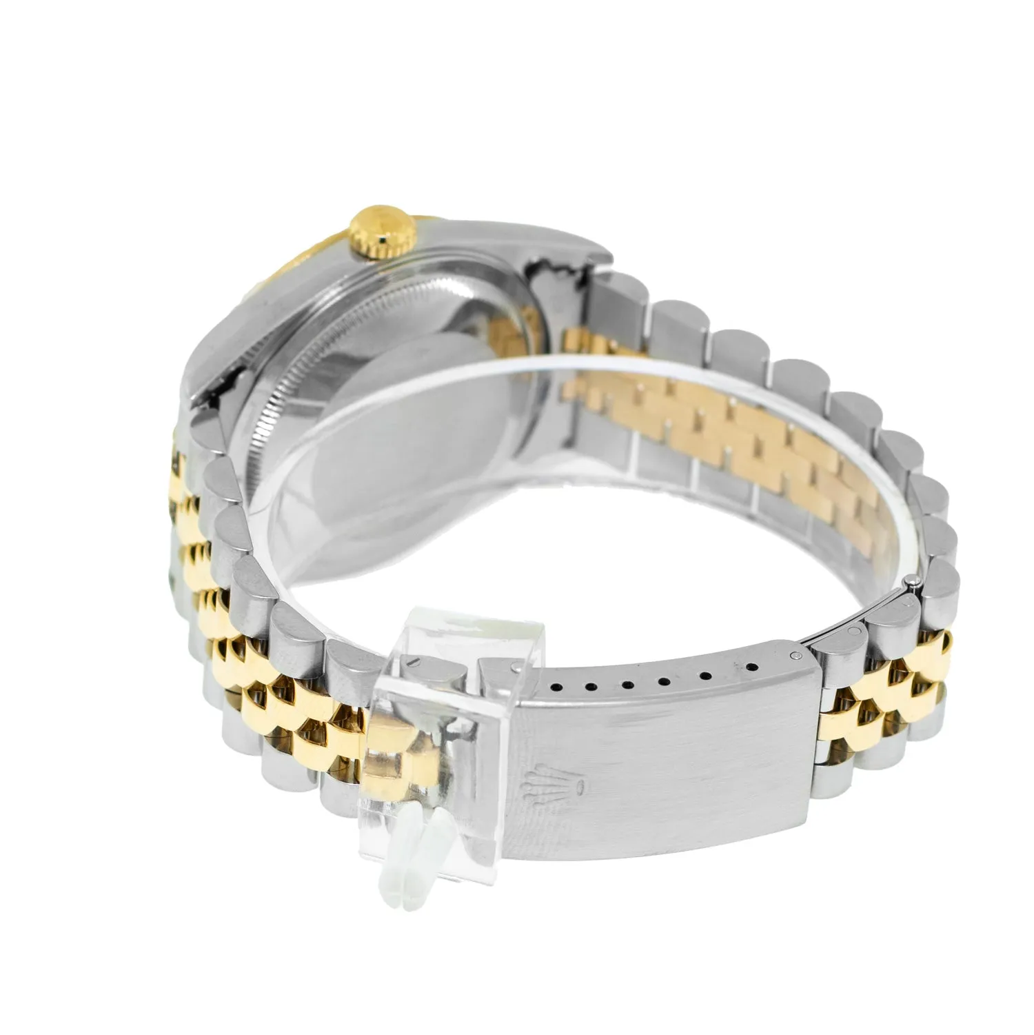 Rolex Datejust 36mm Yellow Gold & Steel White Index Dial & Fluted Bezel 16233