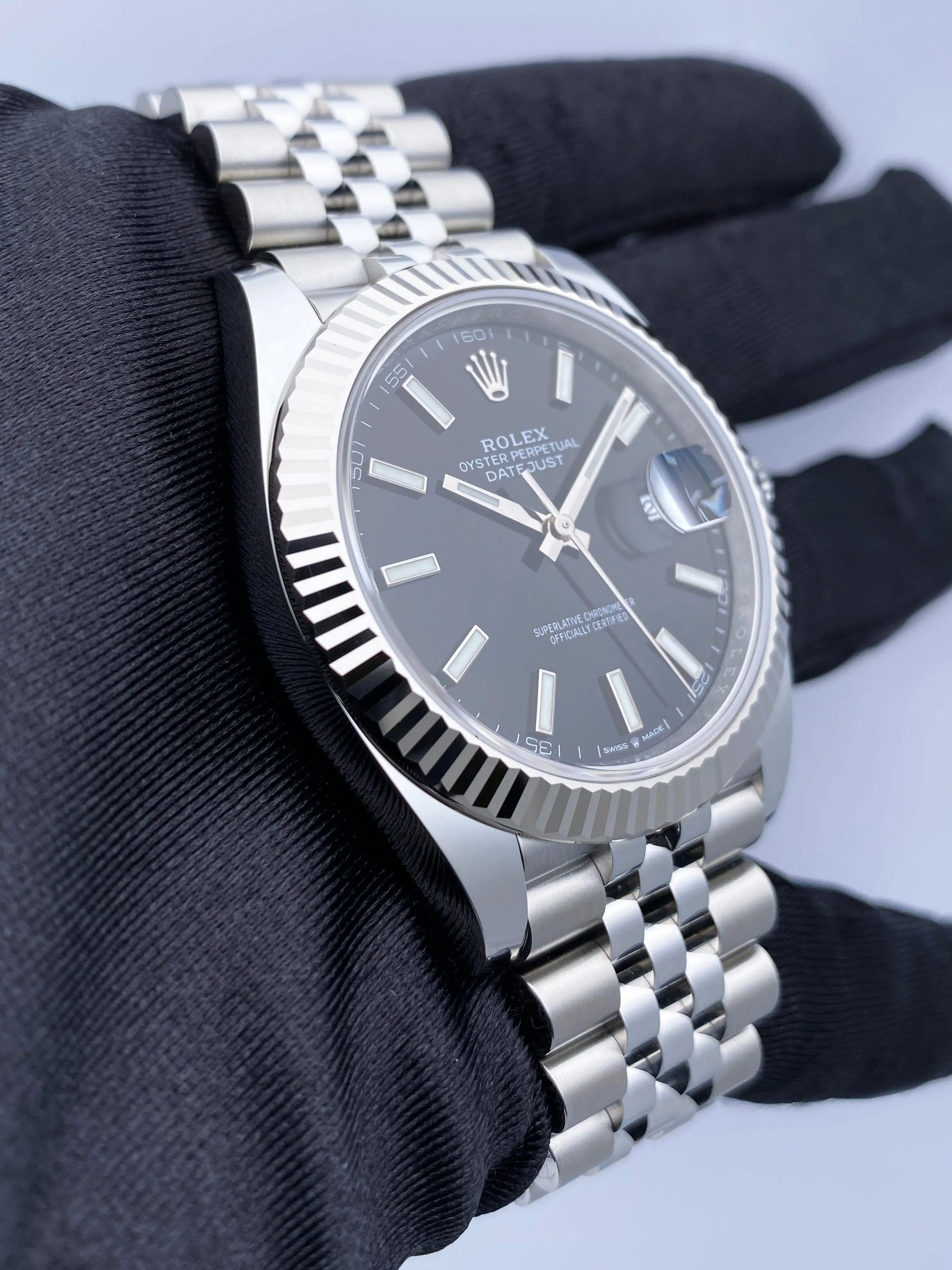 Rolex Datejust 41 126334 Black Dial Steel Mens Watch Box Papers