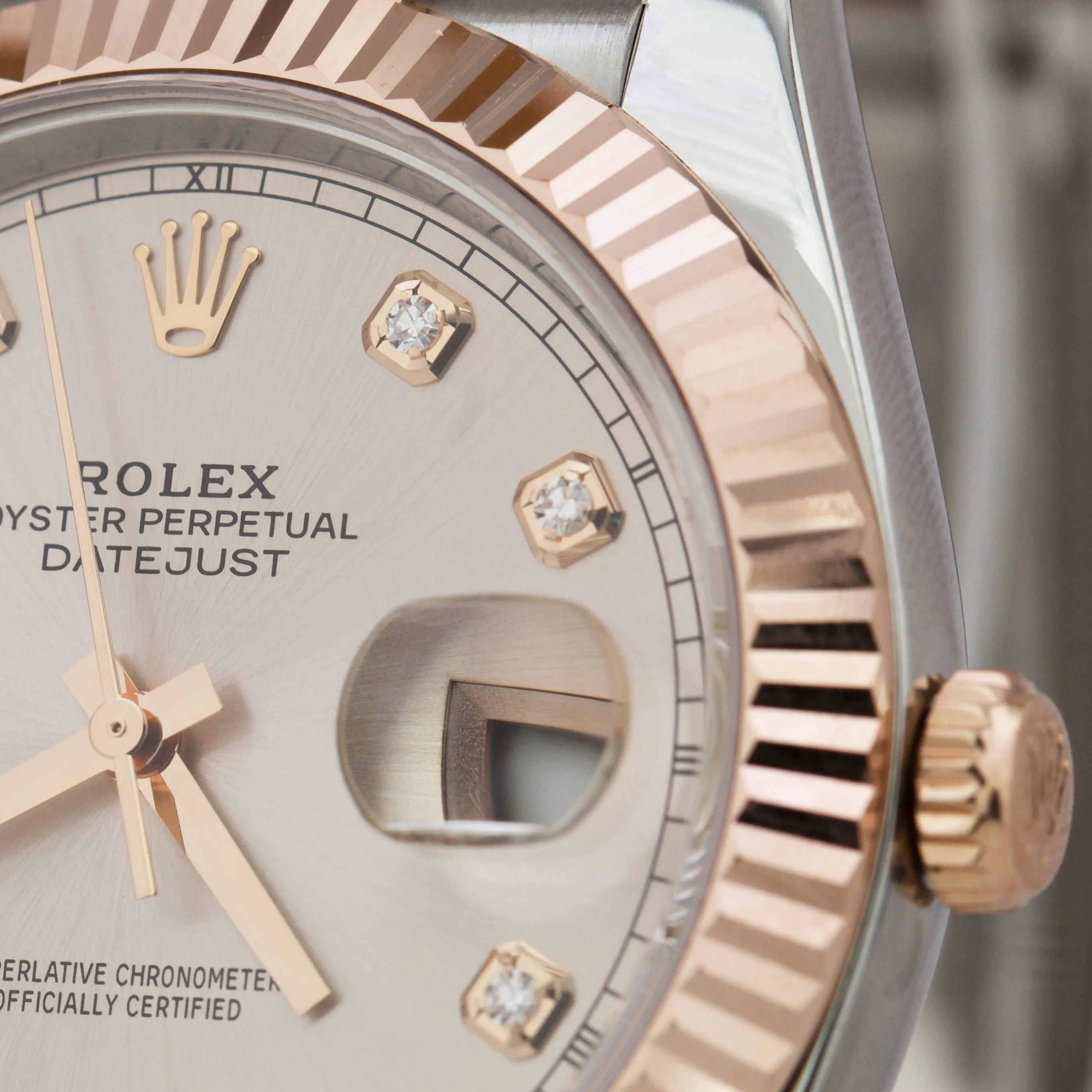 Rolex DateJust 41 SUNDUST DIAMOND 18K Rose Gold JUBILEE 126331 41mm Watch BOX