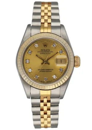 Rolex Datejust 69173 Diamond Dial Ladies Watch