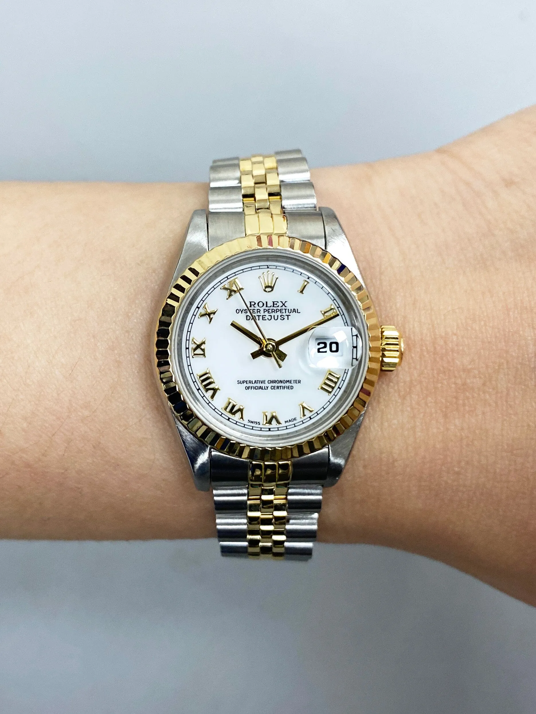 Rolex Datejust 69173 White Dial Ladies Watch Box Papers