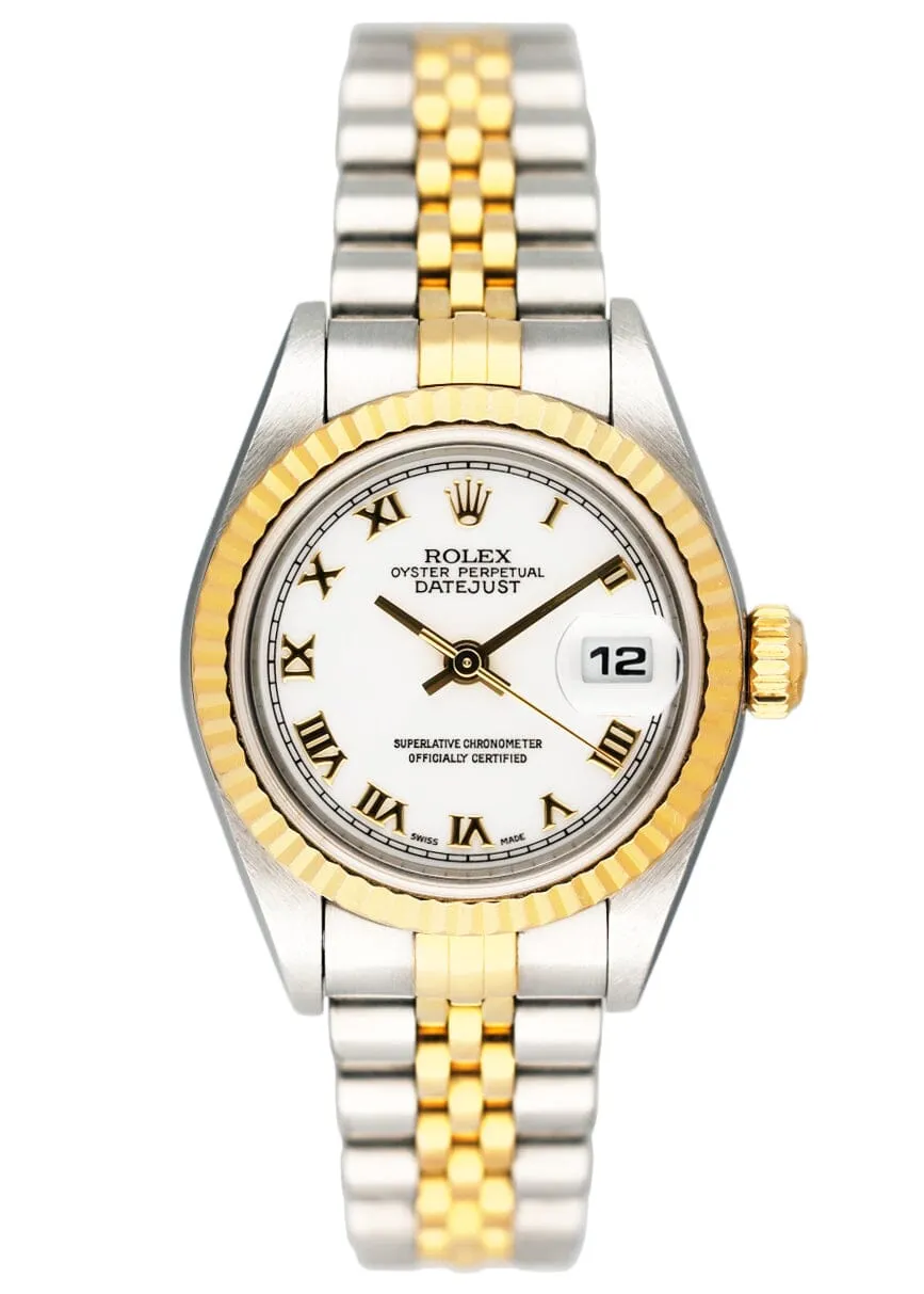 Rolex Datejust 69173 White Dial Ladies Watch Box Papers