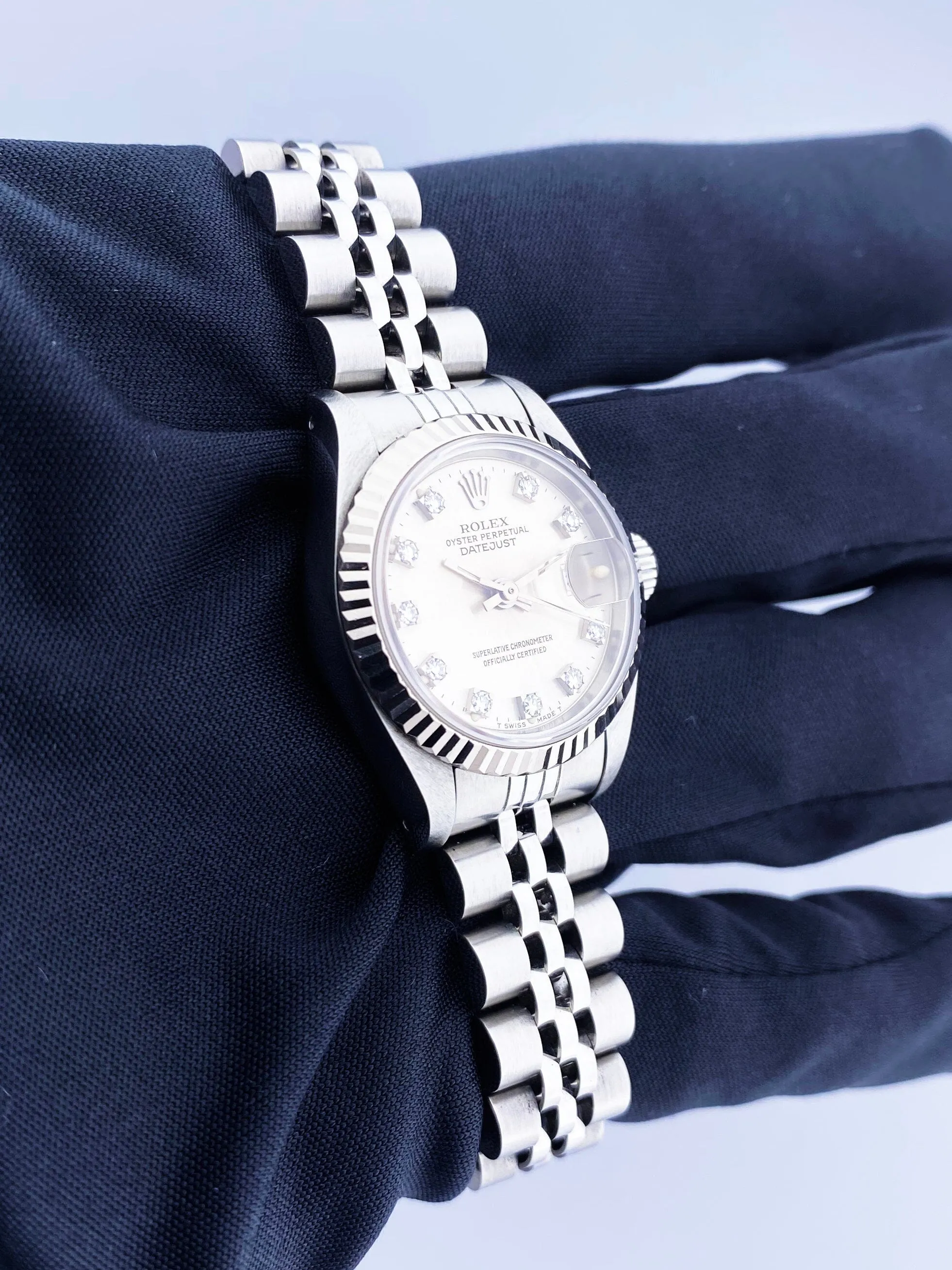 Rolex Datejust 69174 Diamond Dial Ladies Watch