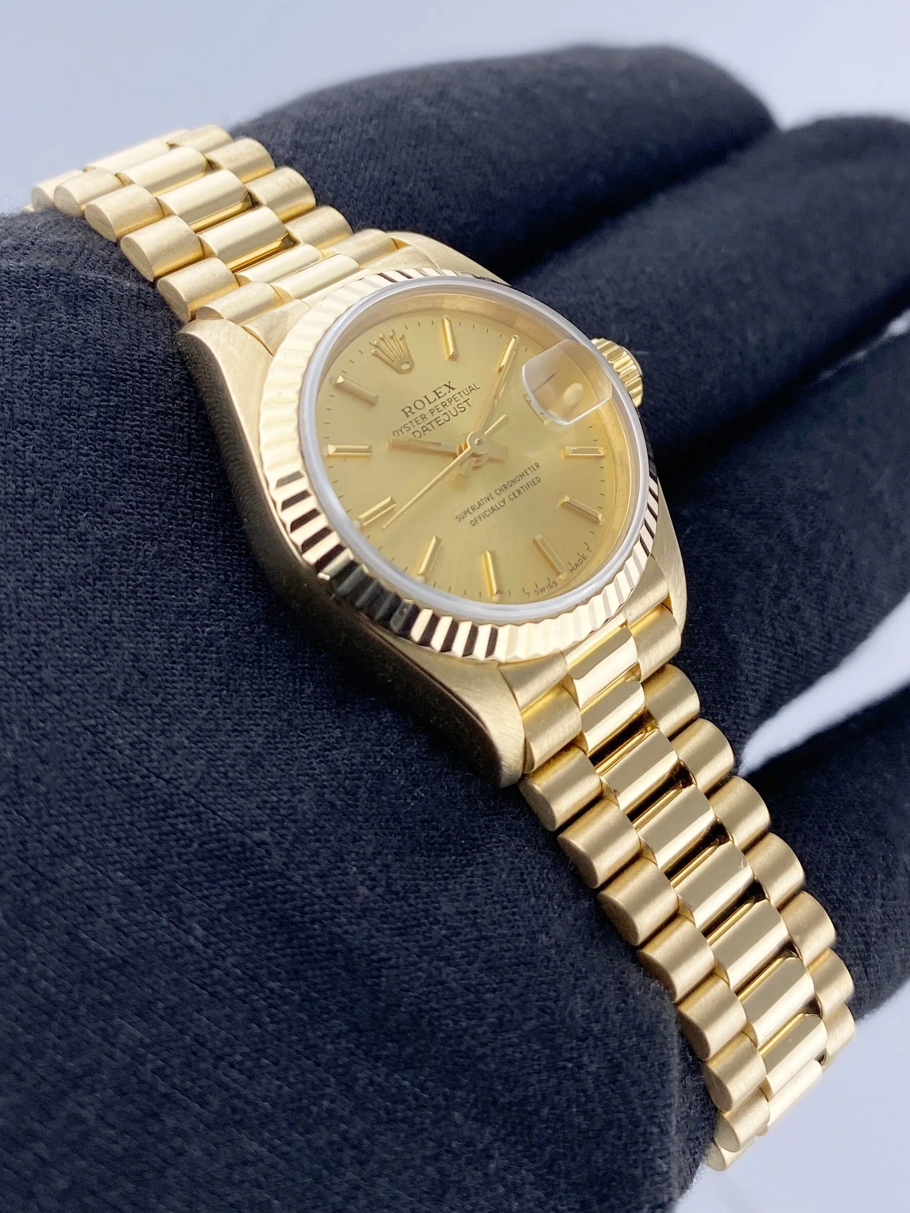 Rolex Datejust 69178 Champagne Dial 18K Yellow Gold Ladies Watch