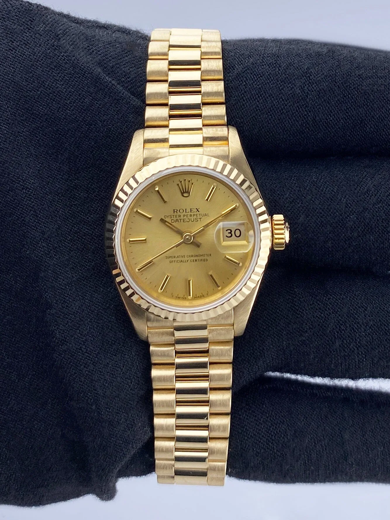 Rolex Datejust 69178 Champagne Dial 18K Yellow Gold Ladies Watch