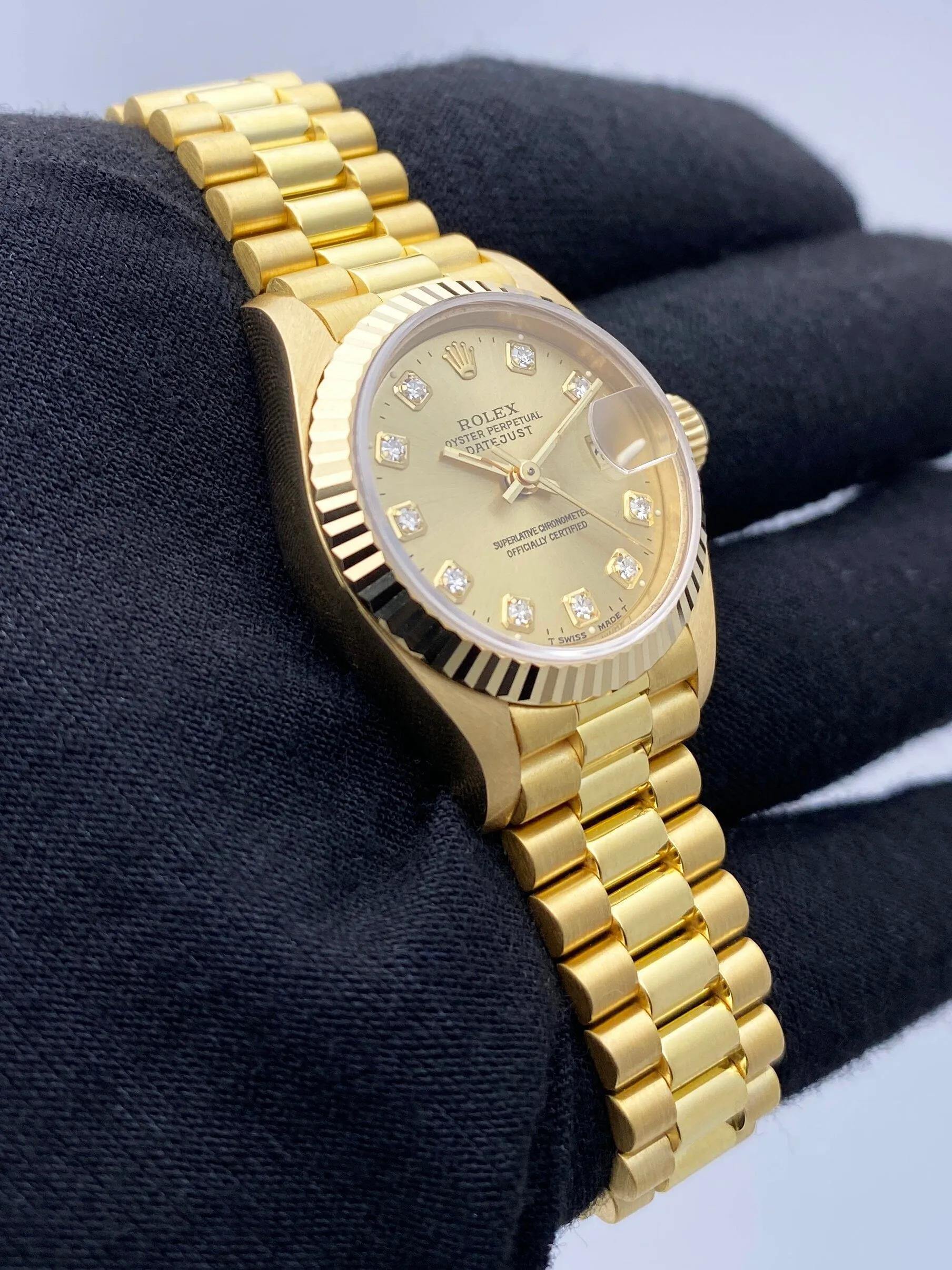 Rolex Datejust 69178 Diamond Dial Ladies Watch Box Papers