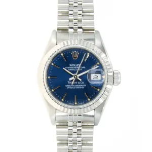 Rolex Datejust Blue Dial - Retailed by Tiffany