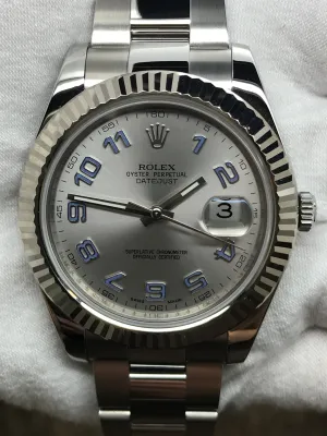 Rolex Datejust II 41mm 116334 Rhodium Dial Automatic Men's Watch