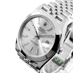 Rolex Datejust II 41mm Stainless Steel Silver Index Dial & Smooth Bezel 126300