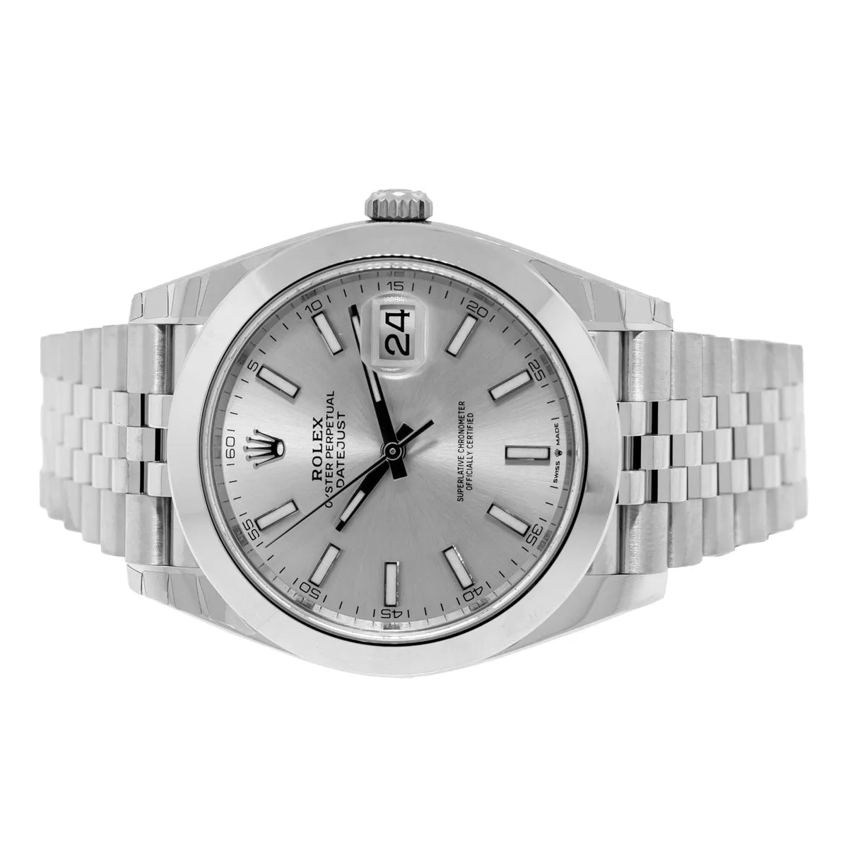 Rolex Datejust II 41mm Stainless Steel Silver Index Dial & Smooth Bezel 126300