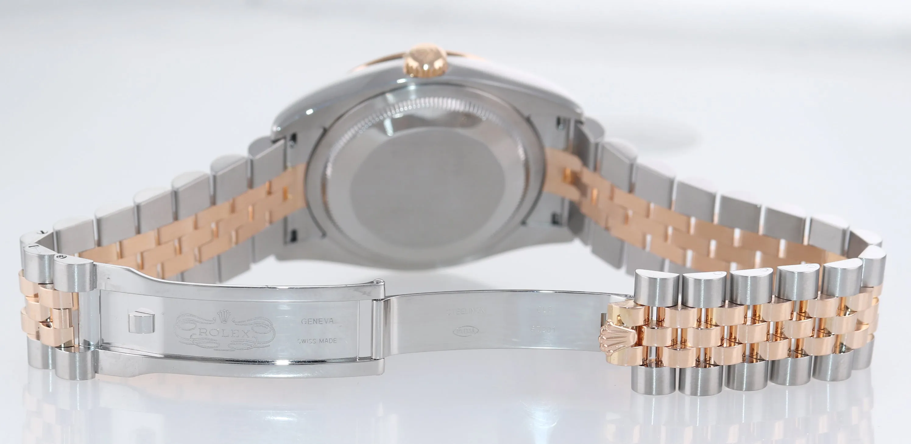 Rolex DateJust Turn-O-Graph 116261 Rose Gold Two Tone Silver 36mm Jubilee Watch