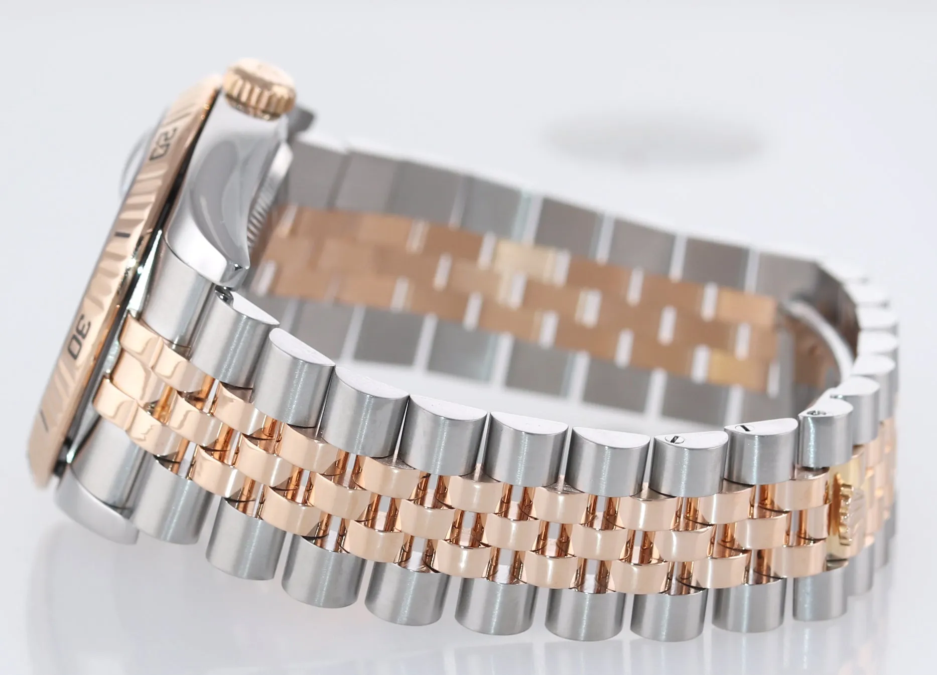 Rolex DateJust Turn-O-Graph 116261 Rose Gold Two Tone Silver 36mm Jubilee Watch