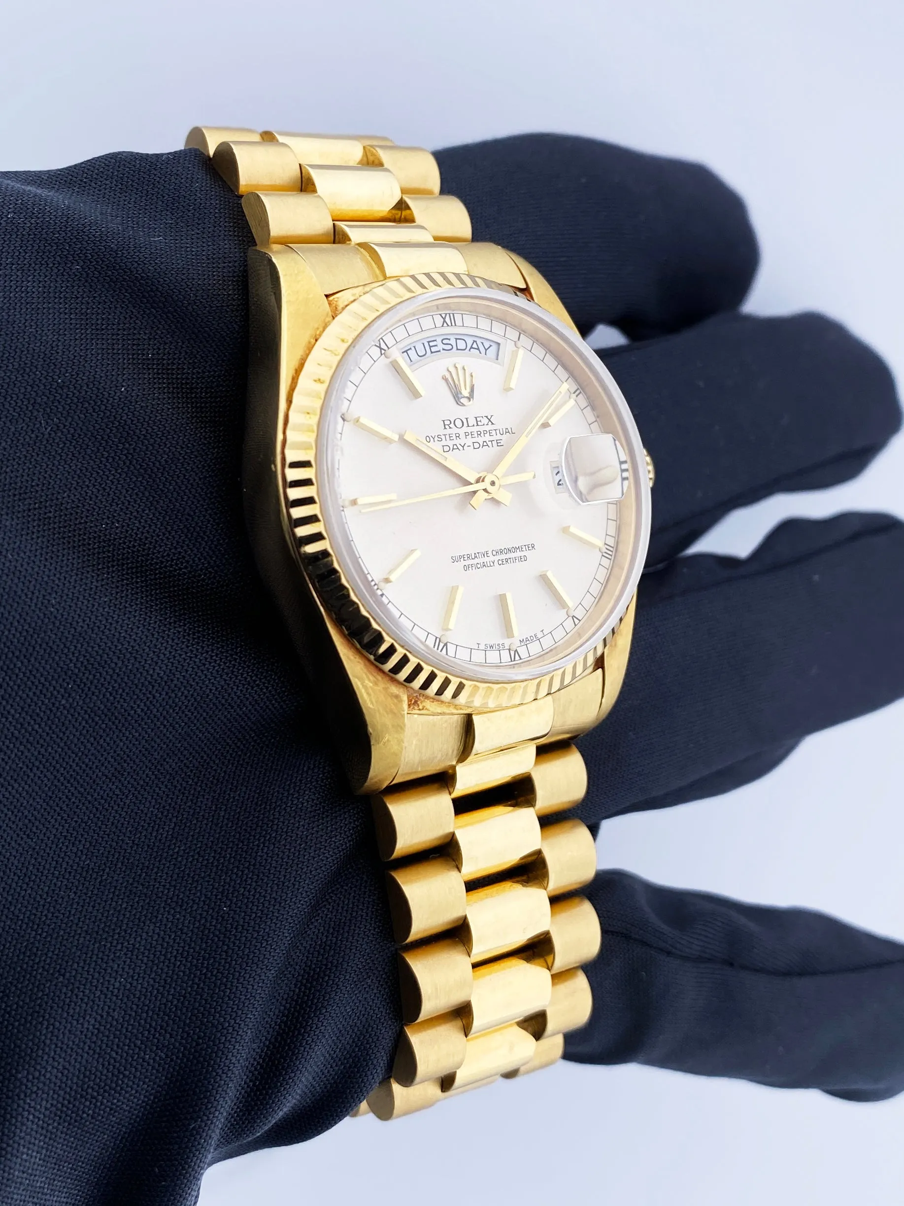 Rolex Day Date 18038 18K Yellow Gold Mens Watch