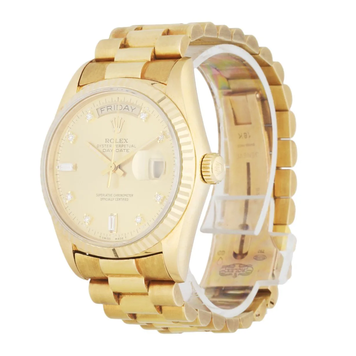Rolex Day Date 18038 President Diamond Dial Men's Watch
