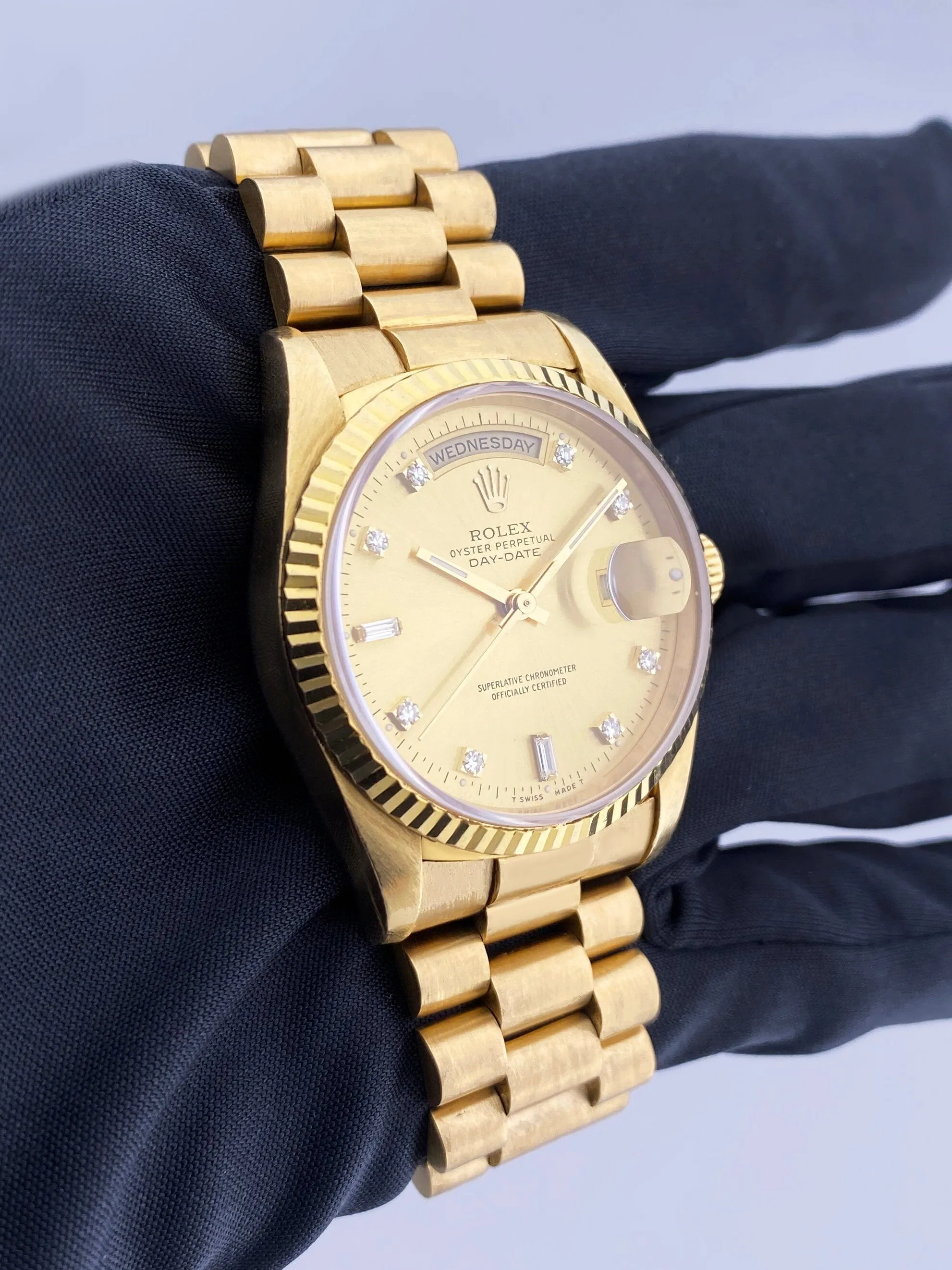 Rolex Day Date 18238 President Diamond Dial Mens Watch