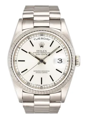 Rolex Day Date 18239 18K White Gold Mens Watch