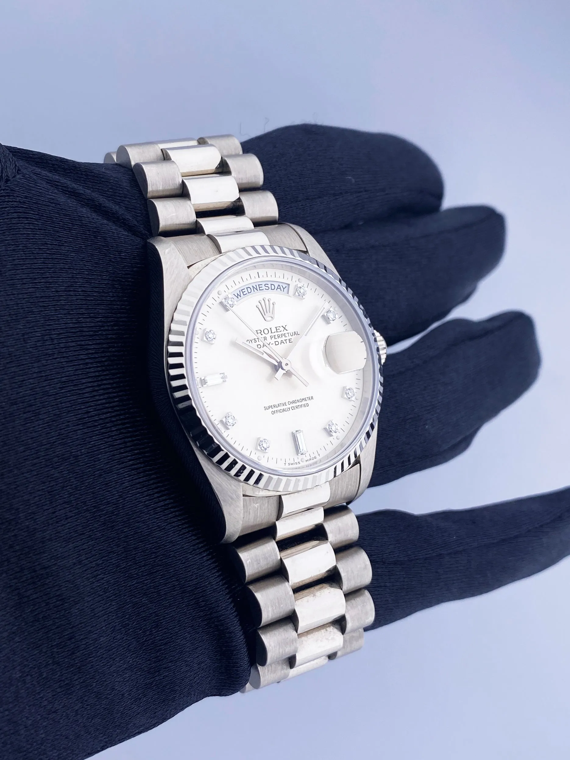 Rolex Day Date 18239 President 18K White Gold Watch