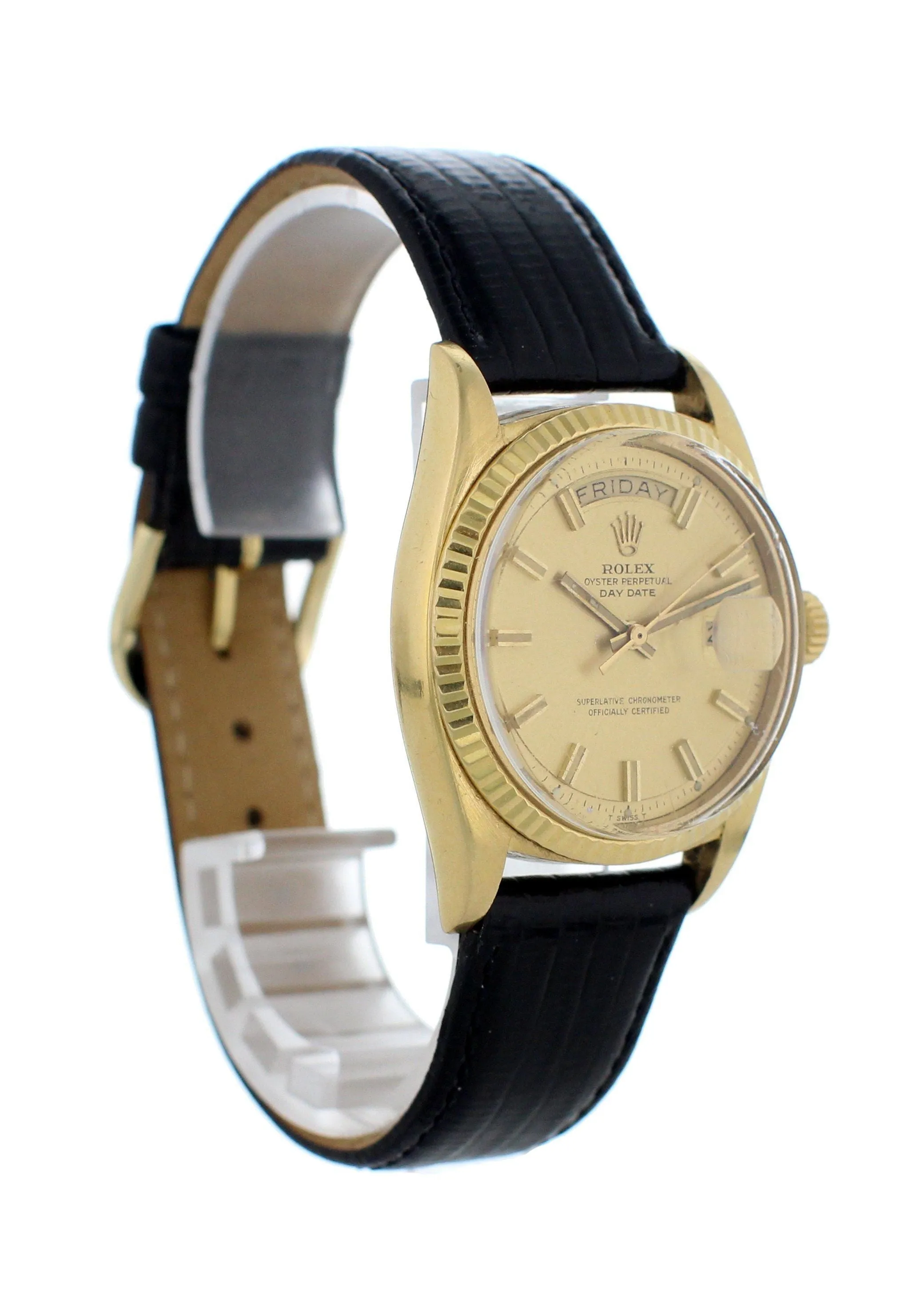 Rolex Day-Date President 1803 Wide Boy Yellow Gold Mens Watch