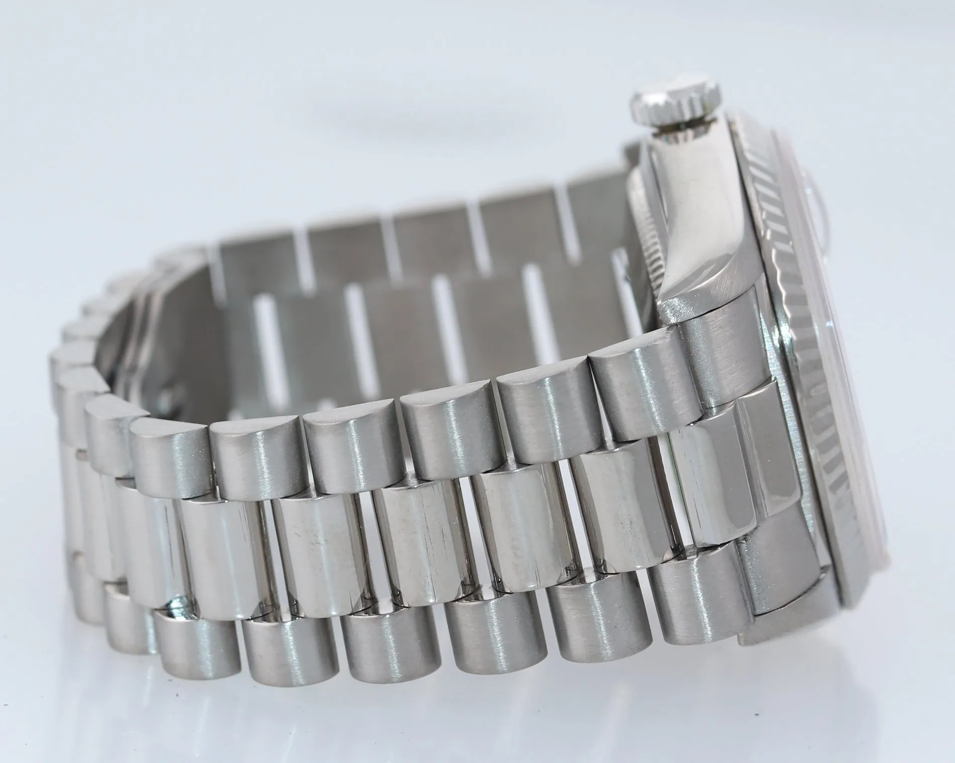 Rolex Day-Date President 18239 18K White Gold double quickset 36mm Silver Watch