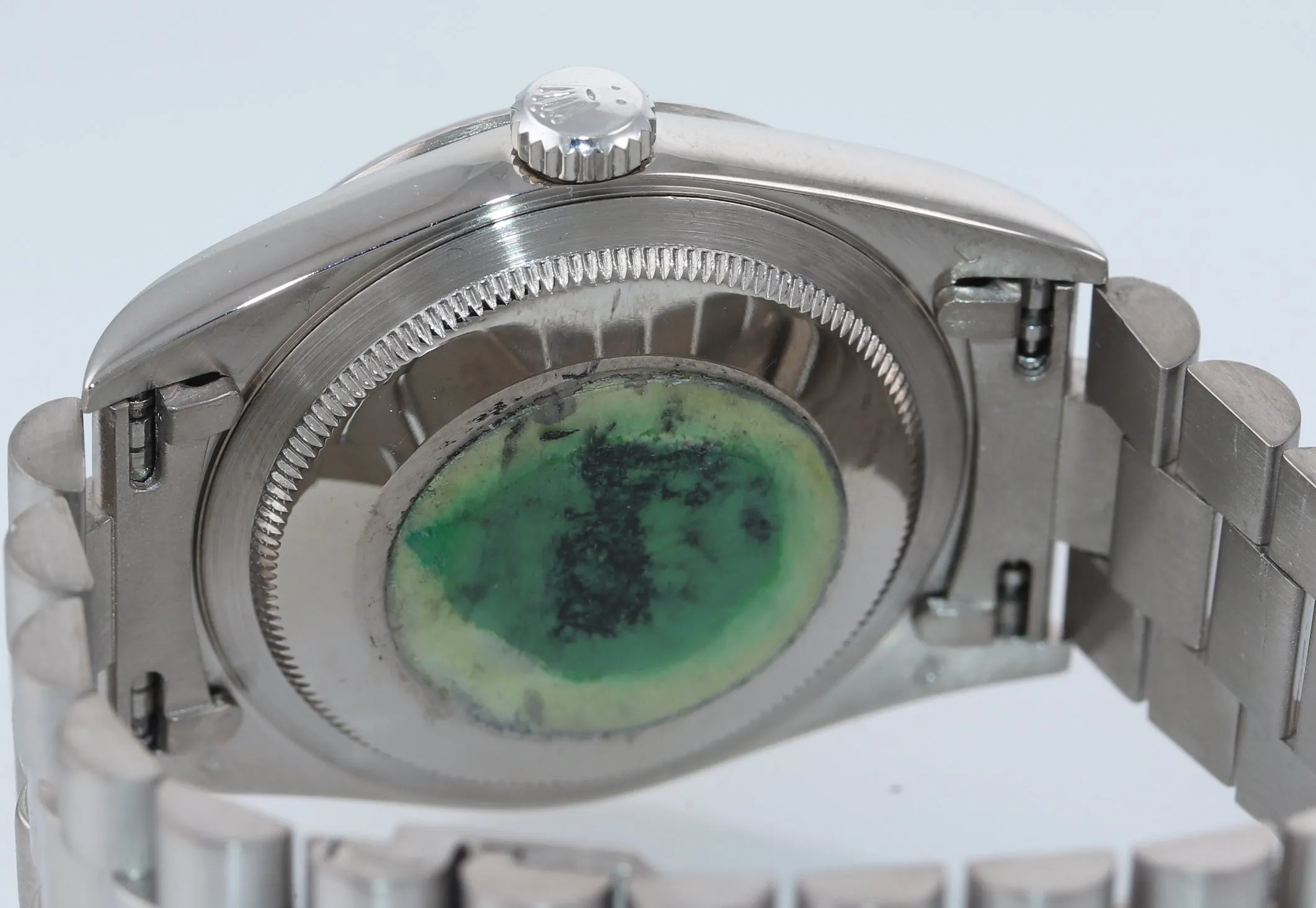 Rolex Day-Date President 18239 18K White Gold double quickset 36mm Silver Watch