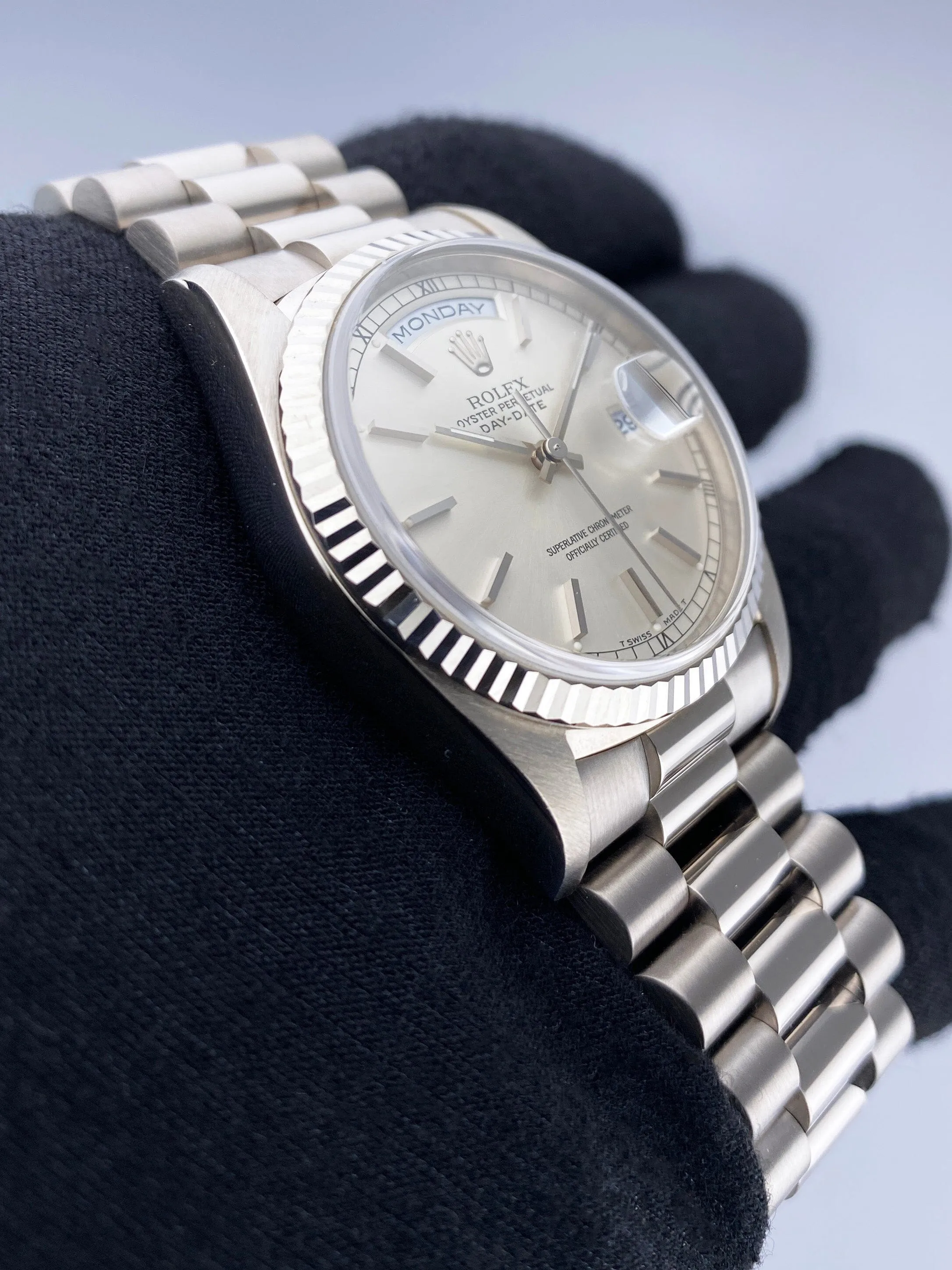 Rolex Day-Date President 18239 18K White Gold Mens Watch