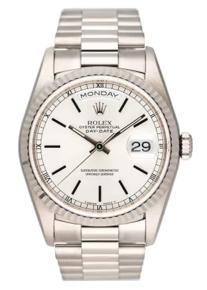 Rolex Day-Date President 18239 18K White Gold Mens Watch