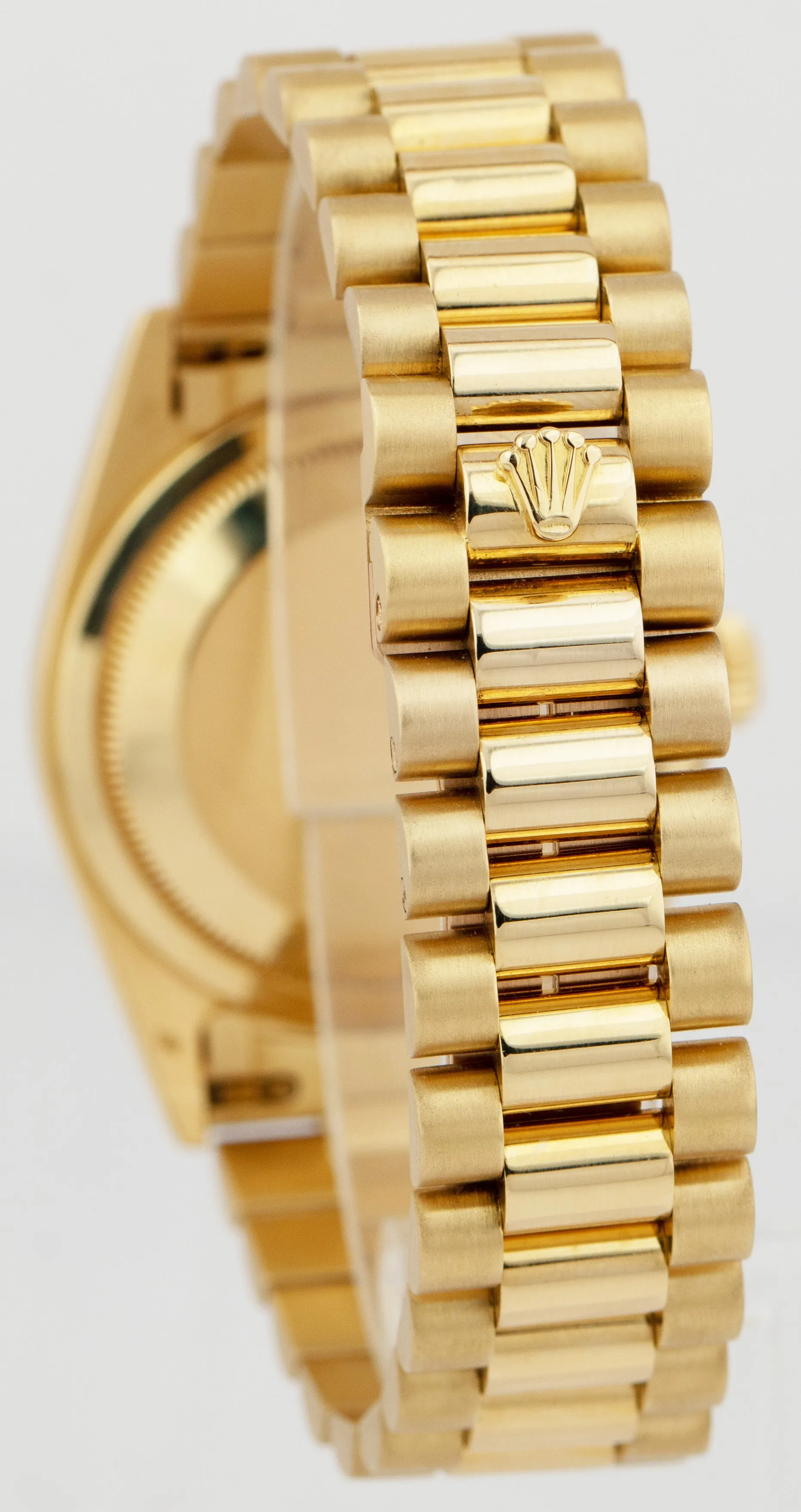 Rolex Day-Date President 36mm Black 18K Yellow Gold Double Quick Watch 18238