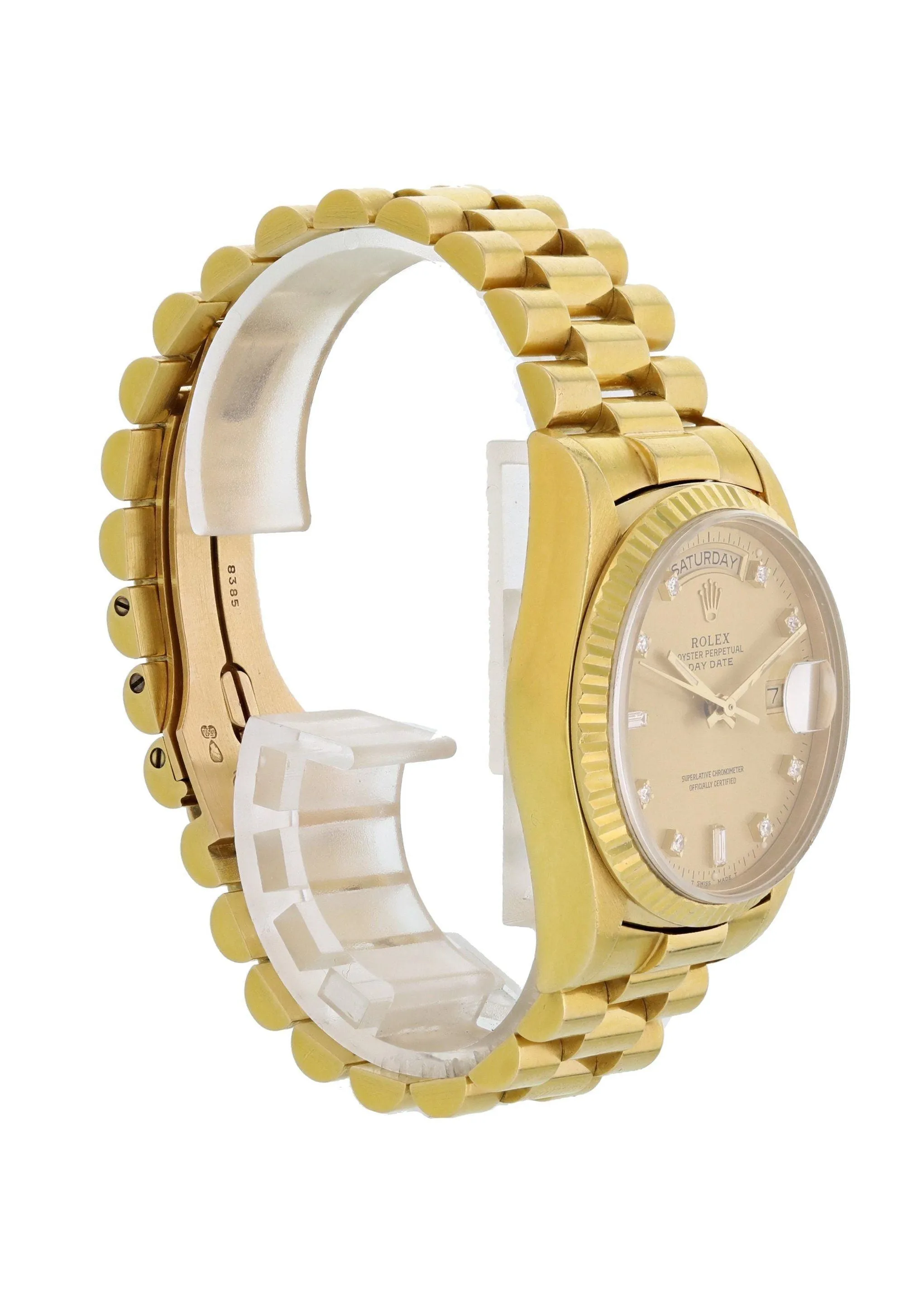 Rolex Day-Date President Diamond Dial 18038 Mens Watch